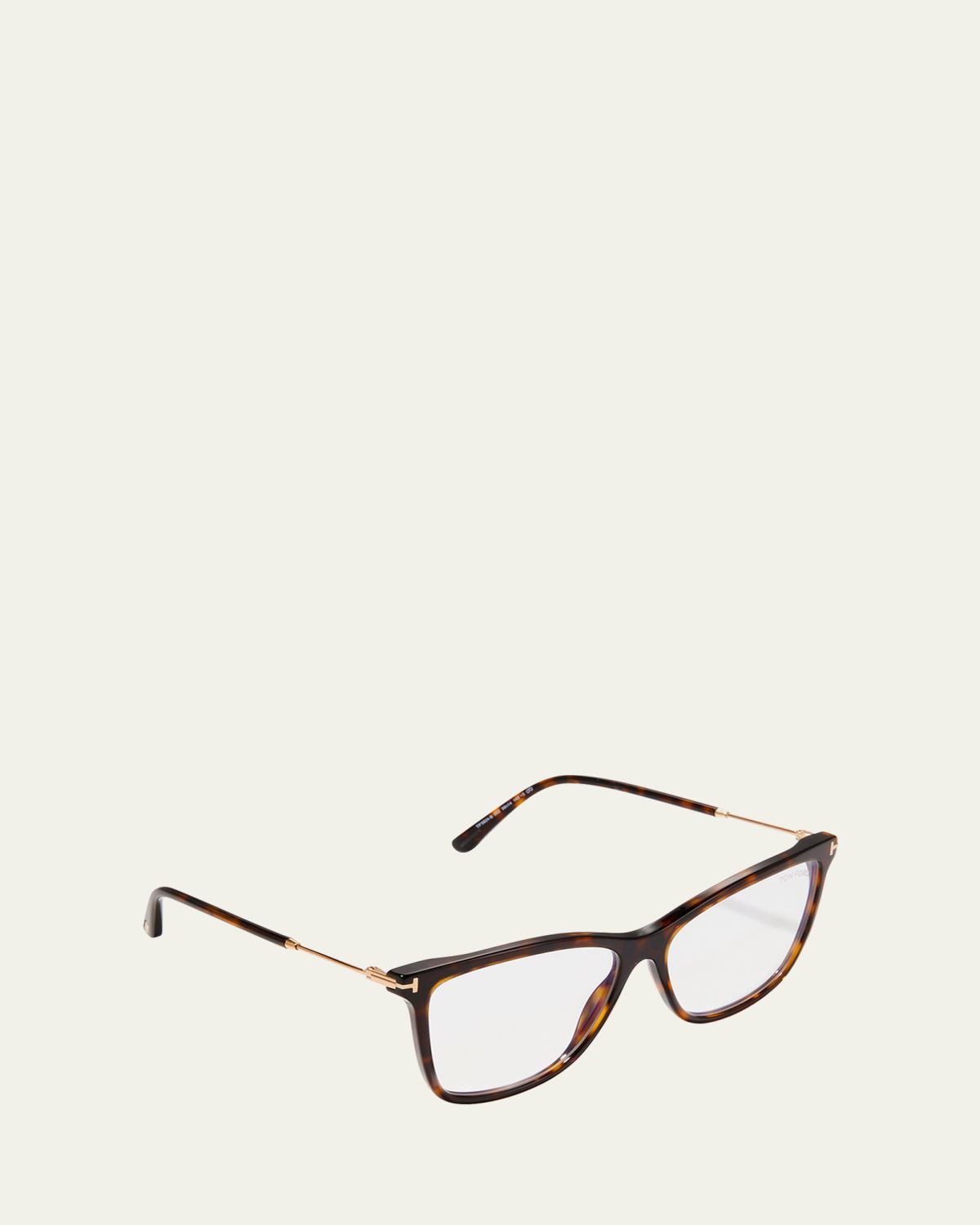 TOM FORD Square Metal and Acetate Optical Glasses