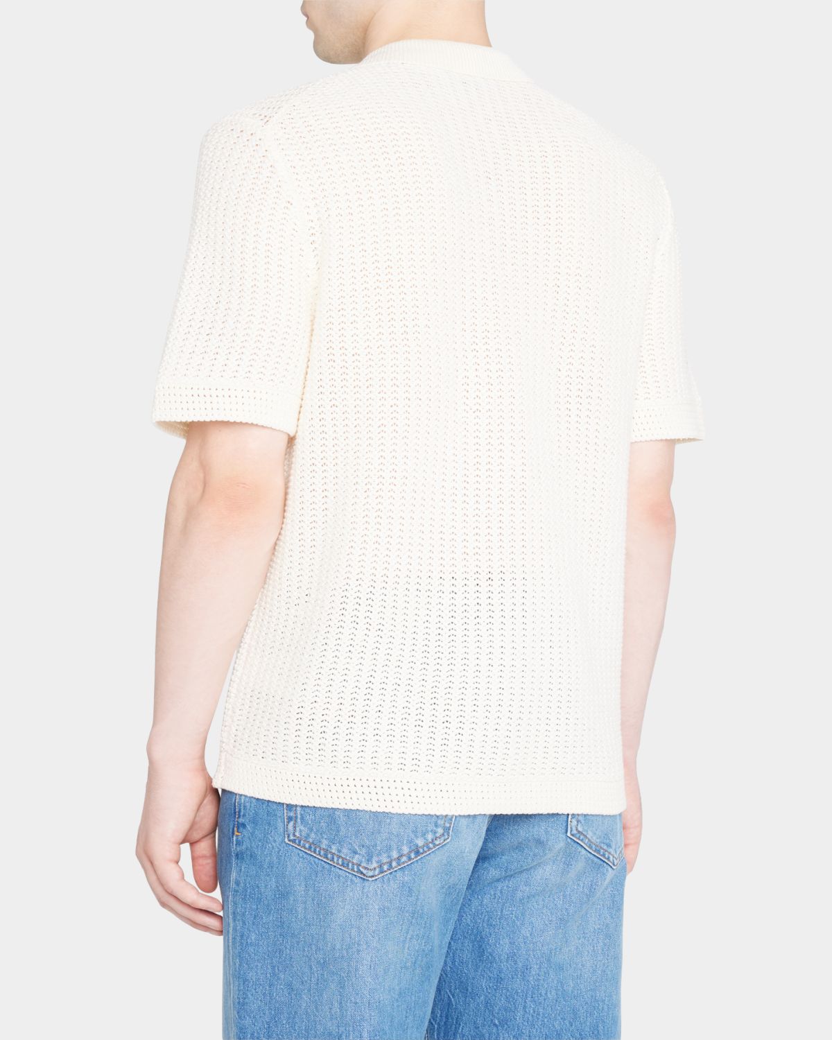 Vince Men's Crochet Button-Down Shirt | Thumbnail 2 Vince Men's Crochet Button-Down Shirt | Thumbnail 2