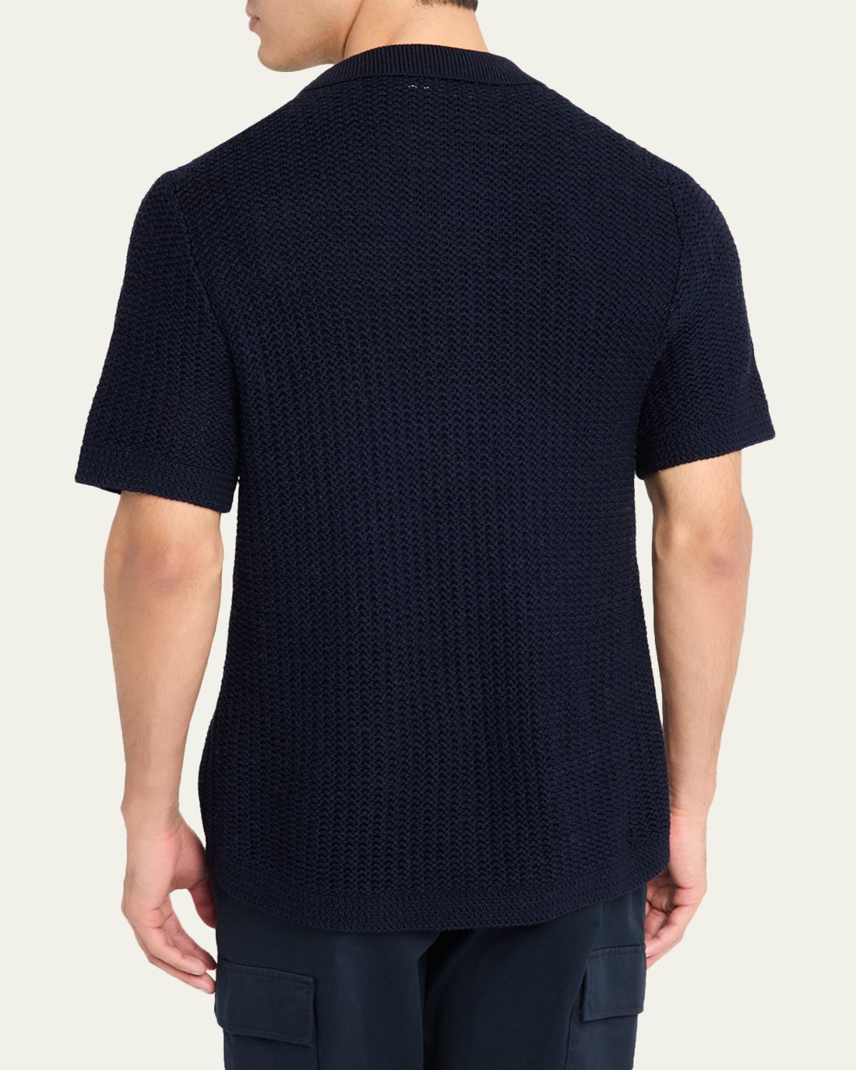 Vince Men's Crochet Button-Down Shirt | Thumbnail 6 Vince Men's Crochet Button-Down Shirt | Thumbnail 6