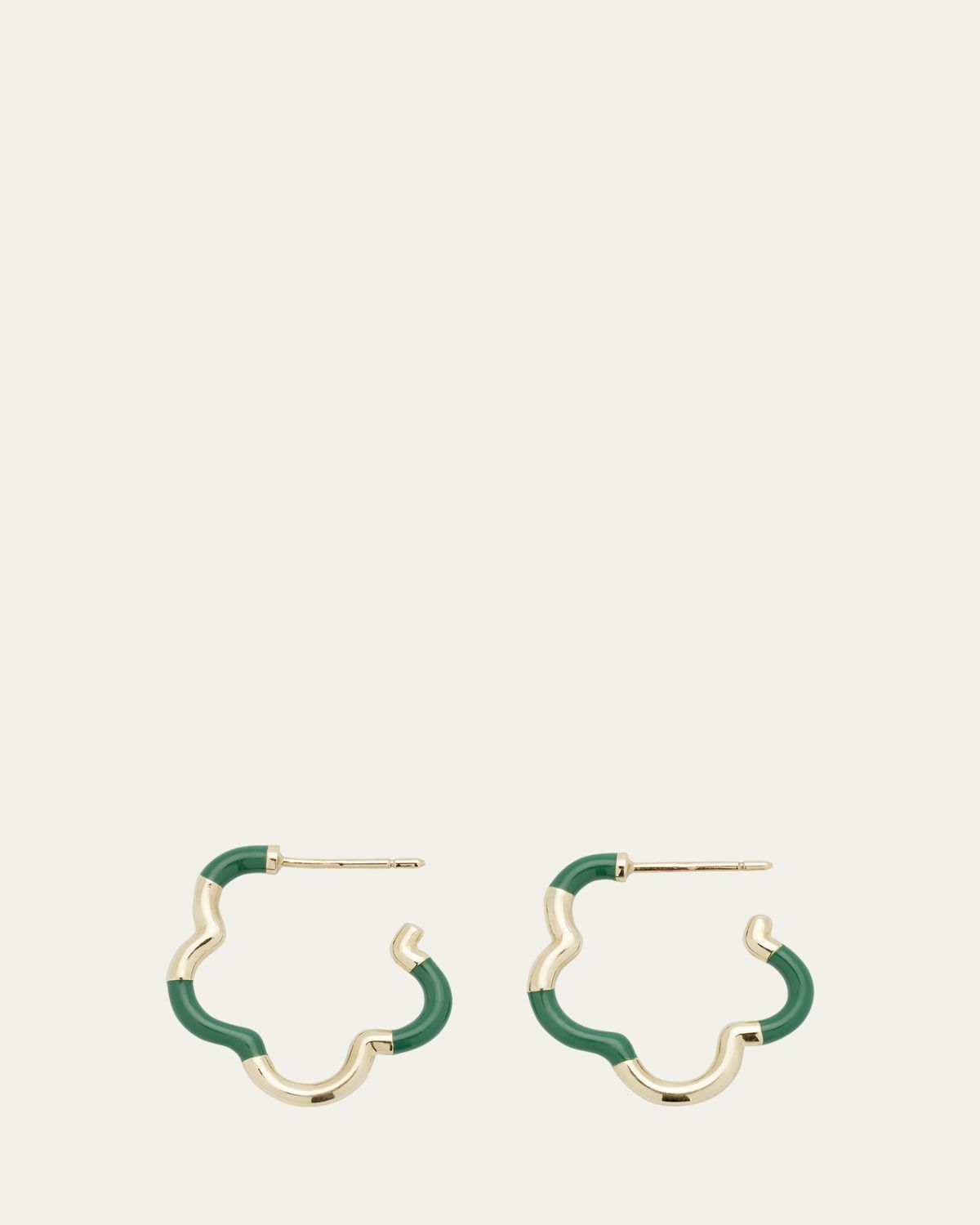 Bea Bongiasca Evergreen Enamel Mini Earrings