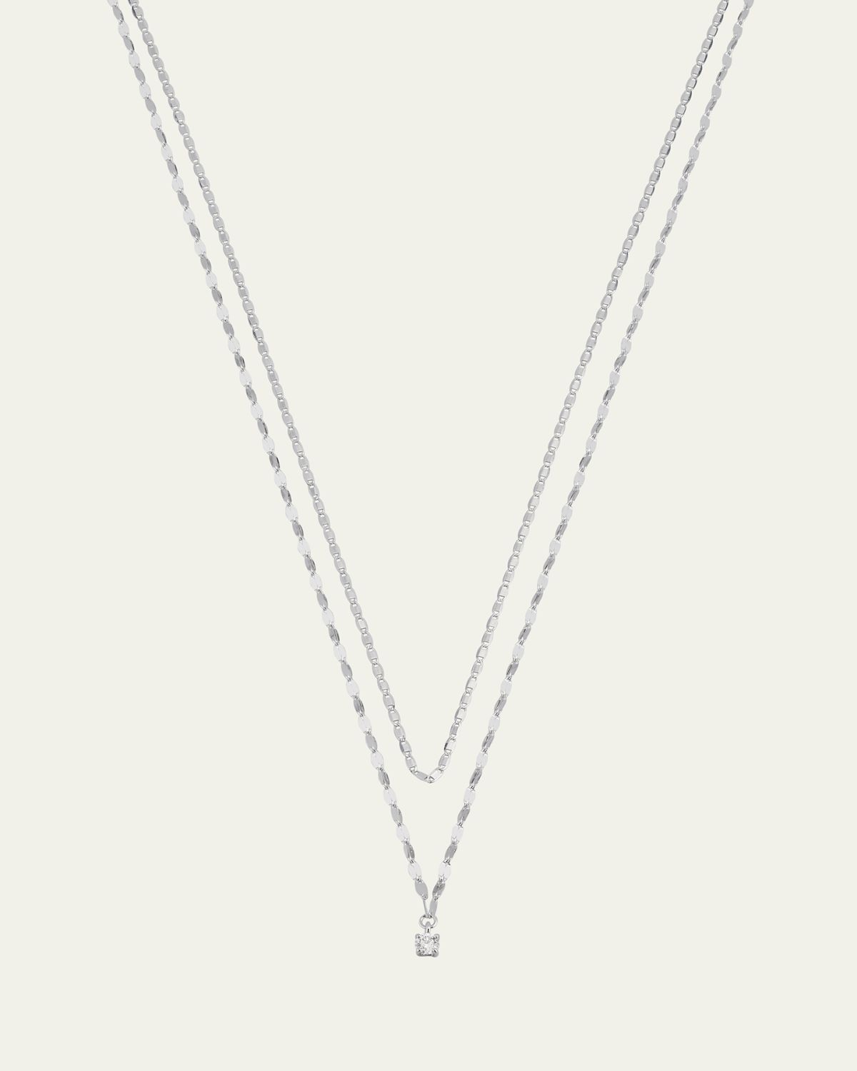 Lana 14K Gold Solo Double-Strand Necklace with Diamond | Thumbnail 5 Lana 14K Gold Solo Double-Strand Necklace with Diamond | Thumbnail 5