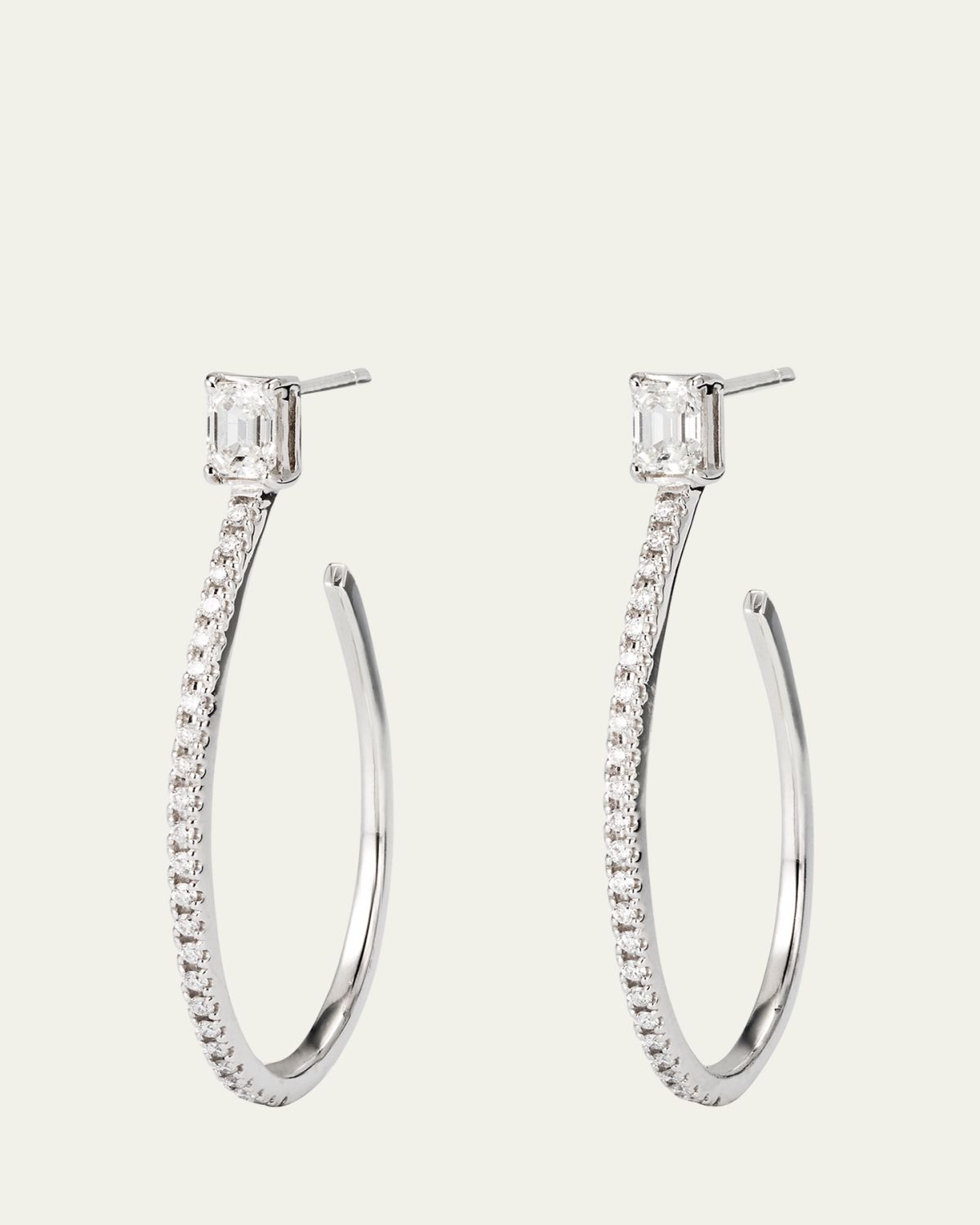 Lana 14K Gold Flawless Diamond Teardrop Hoop Earrings, 35mm