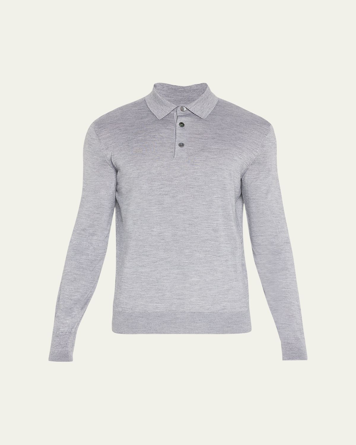 ZEGNA Men's Cashmere-Silk Polo Shirt | Thumbnail 6