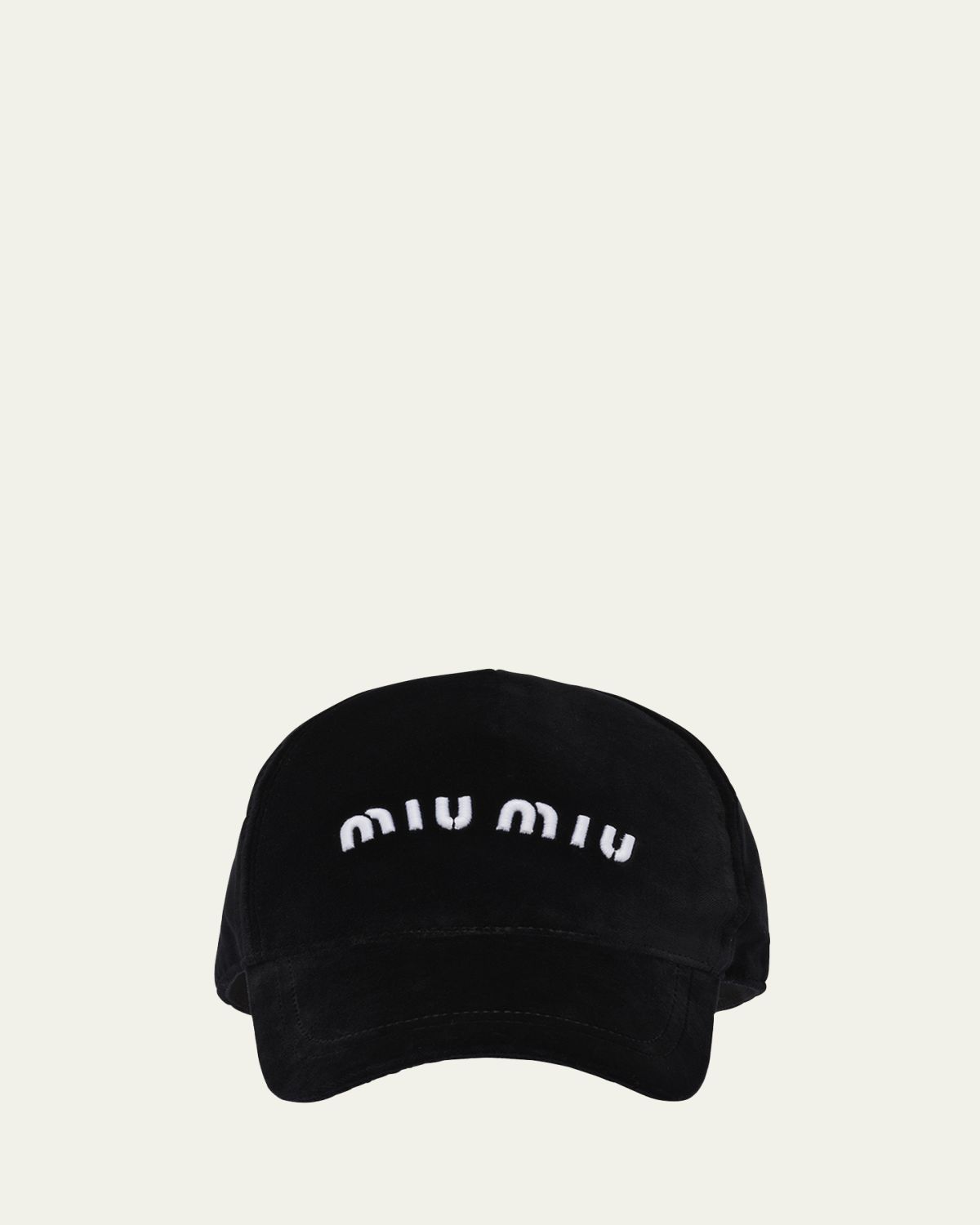 Miu Miu Velvet Logo Baseball Cap