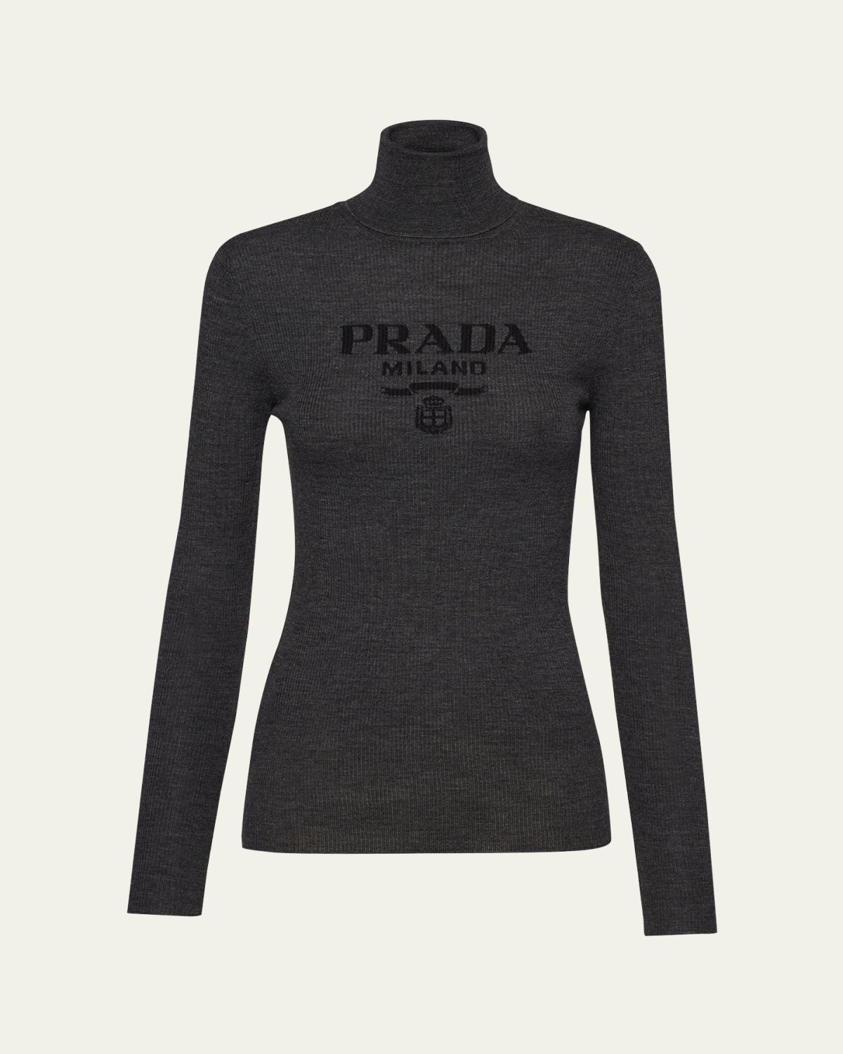 Prada Intarsia Logo Wool Turtleneck Sweater | Thumbnail 5 Prada Intarsia Logo Wool Turtleneck Sweater | Thumbnail 5
