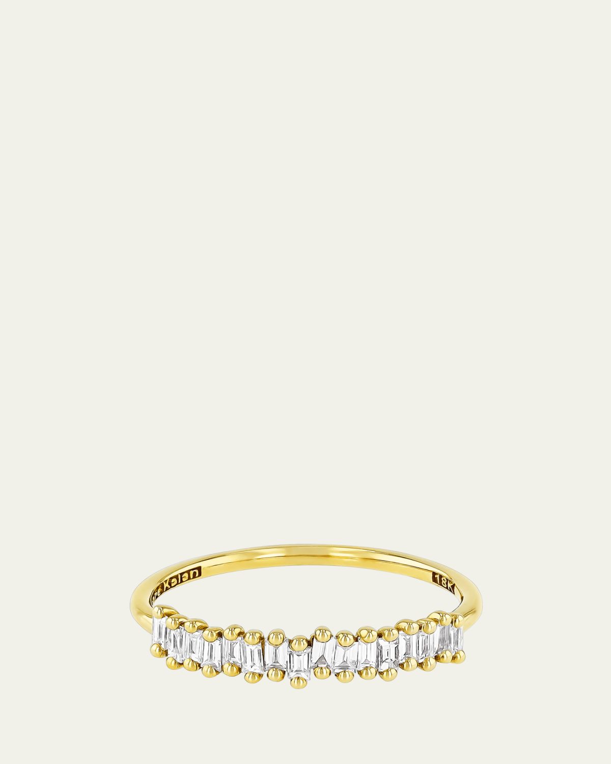 Suzanne Kalan 18K Yellow Gold Diamond Baguette Eternity Band Ring