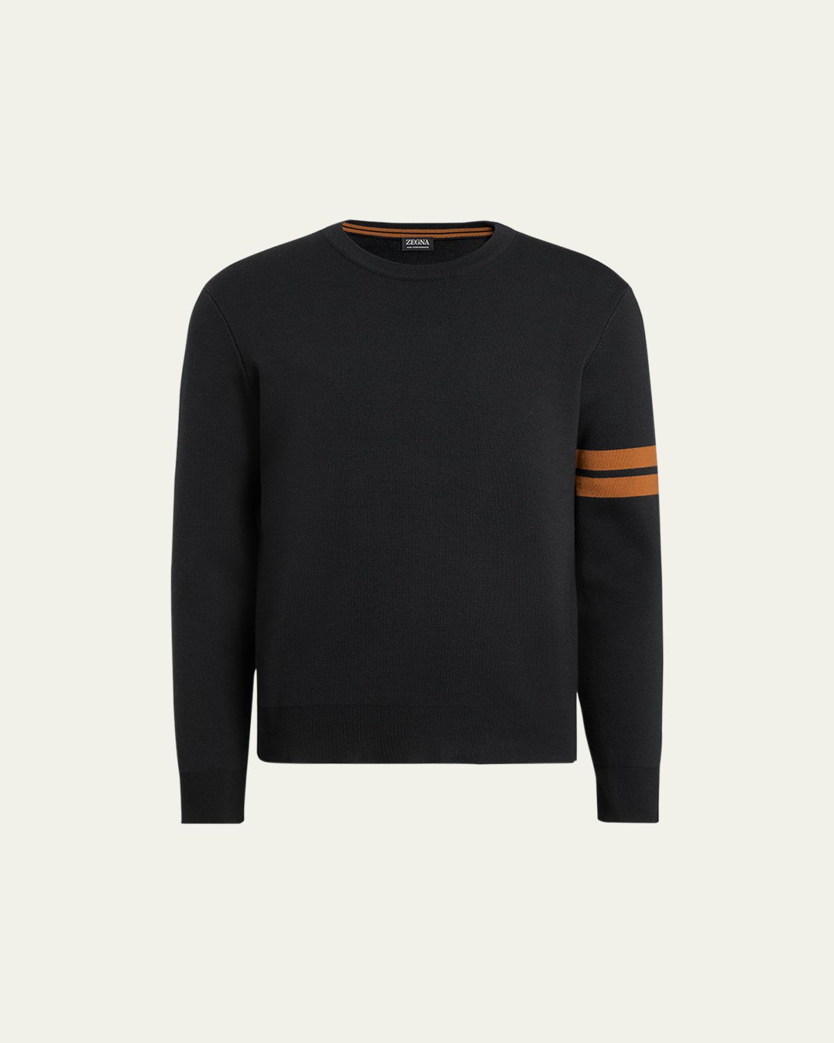 ZEGNA Men's Signifier Stripe Crewneck Sweater | Thumbnail 6