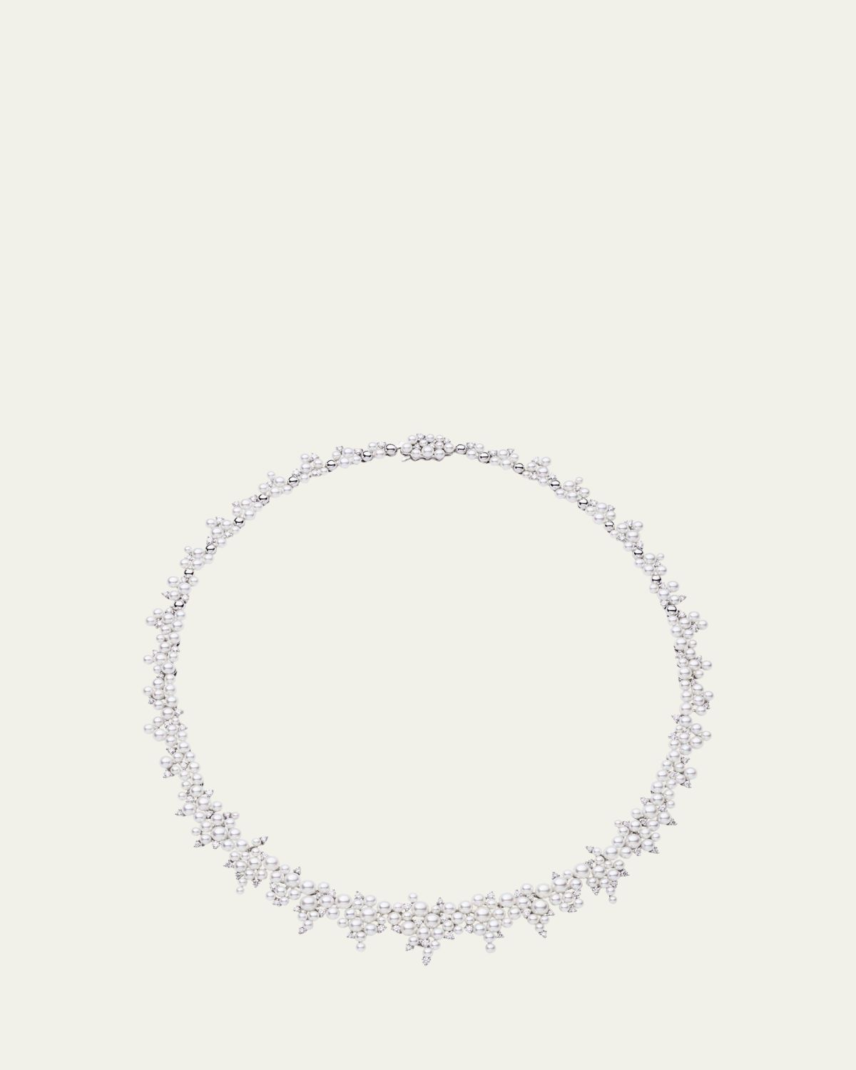 Paul Morelli Lagrange 18k White Gold Pearl and Diamond Necklace