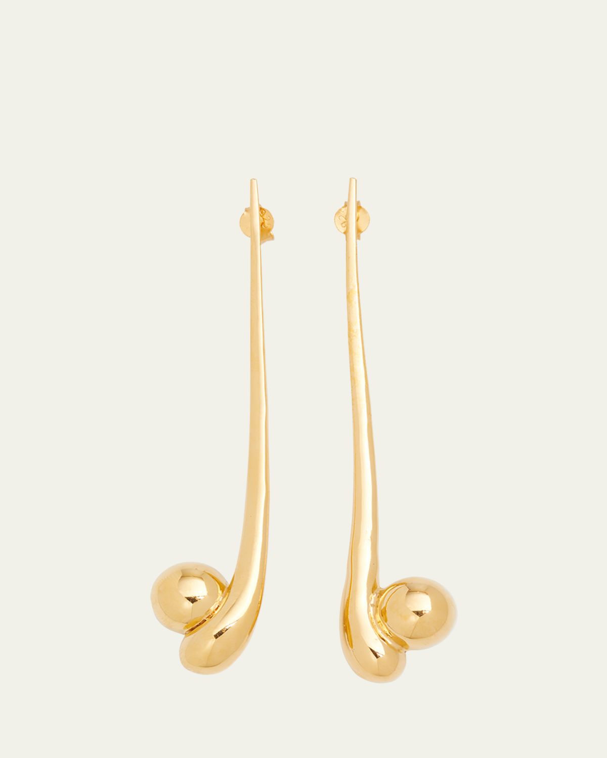 KHIRY Adisa Drop Earrings in Nude Polished 18k Vermeil