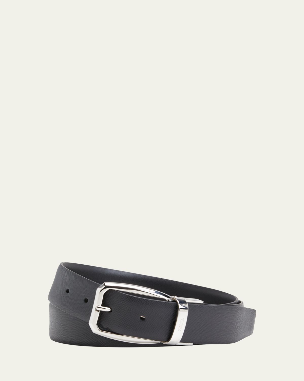 ZEGNA Men's Gioiello Adjustable Reversible Leather Belt