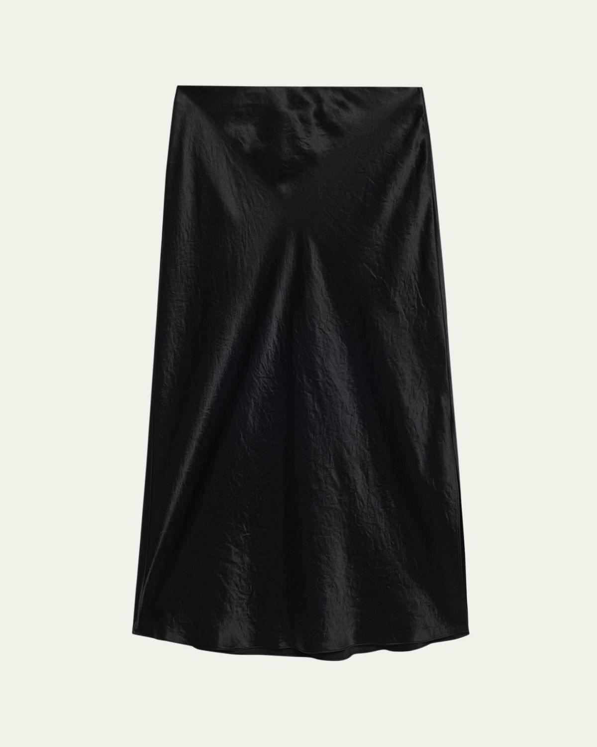 Vince Side-Slit Satin Slip Skirt