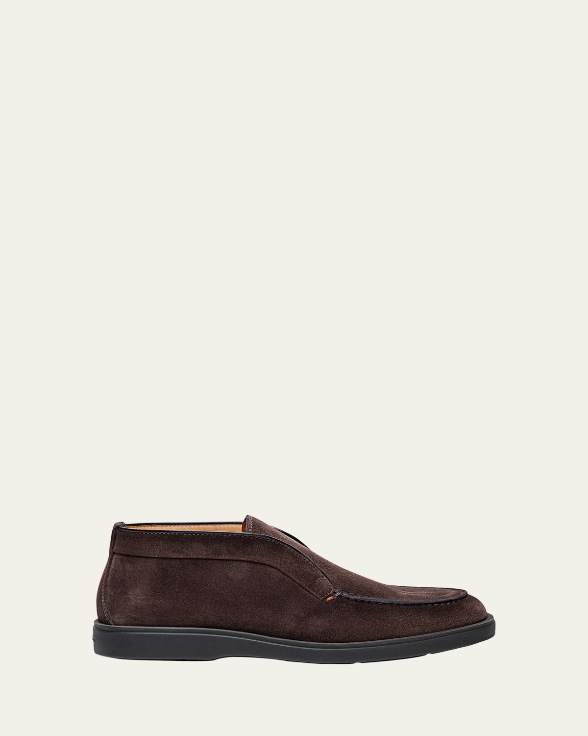 Santoni Men's Detroit Slip-On Suede Chukka Boots