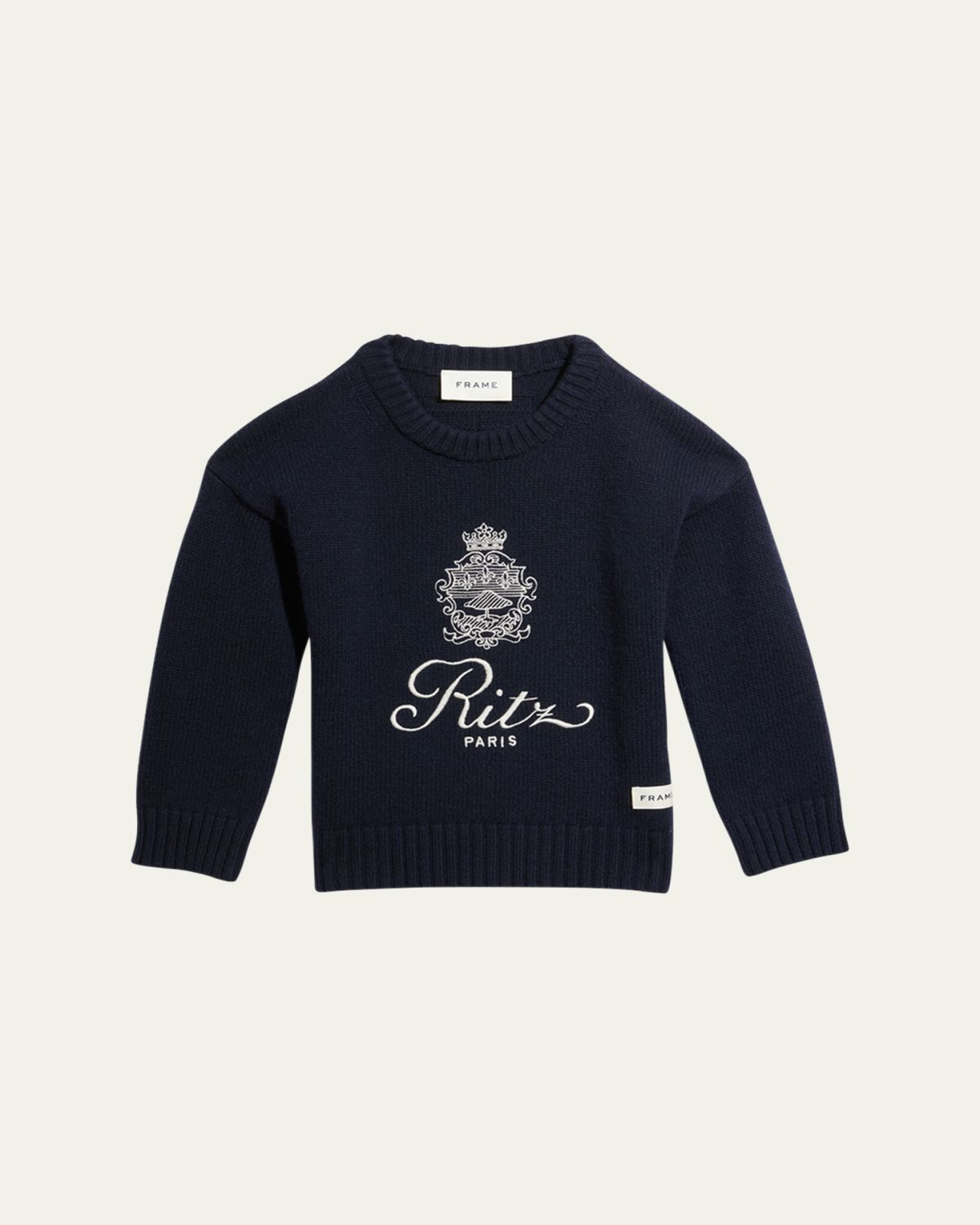 FRAME x Ritz Paris Kid's Cashmere Sweater, Size -12