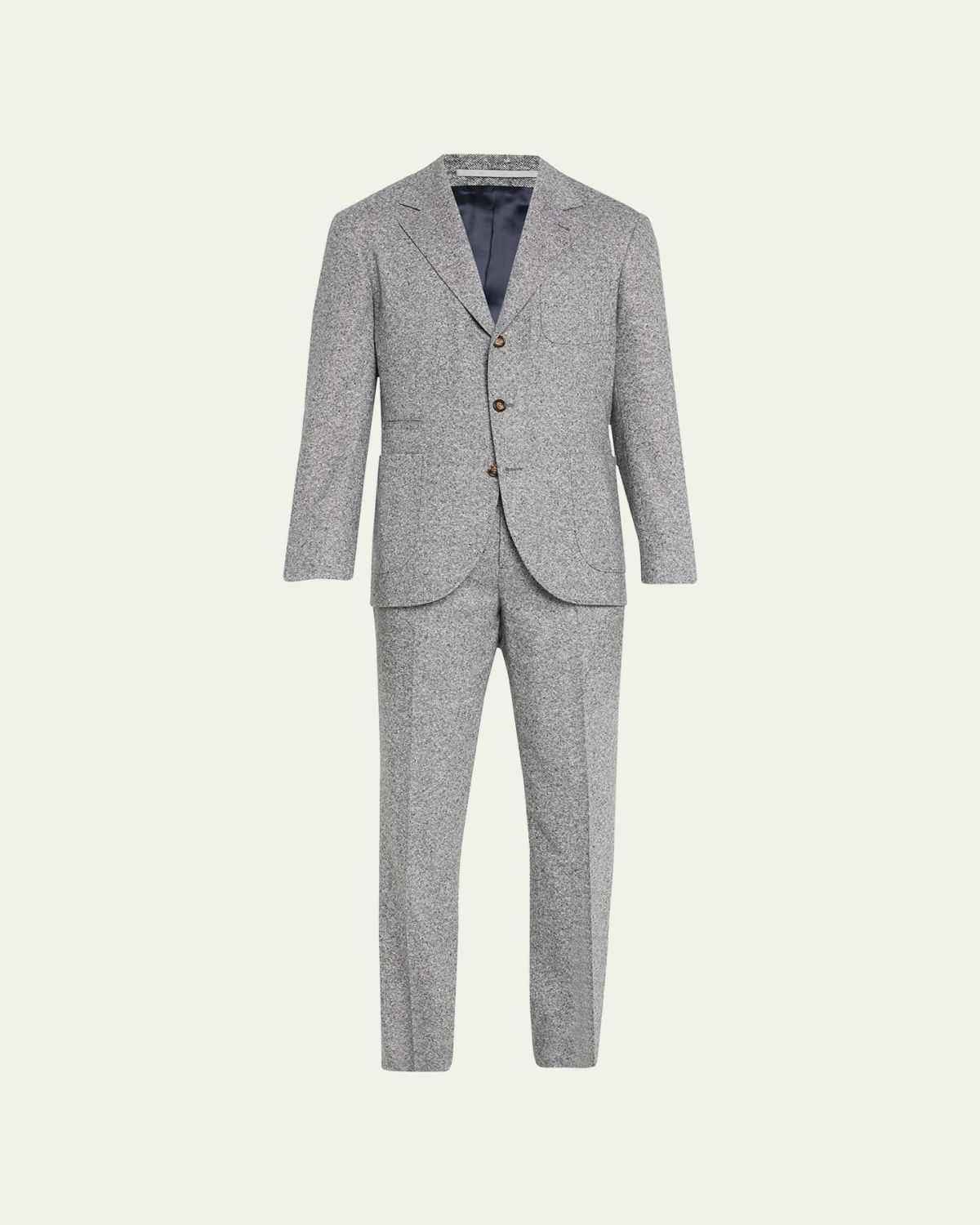 Brunello Cucinelli Men's Pleated Wool Donegal Suit