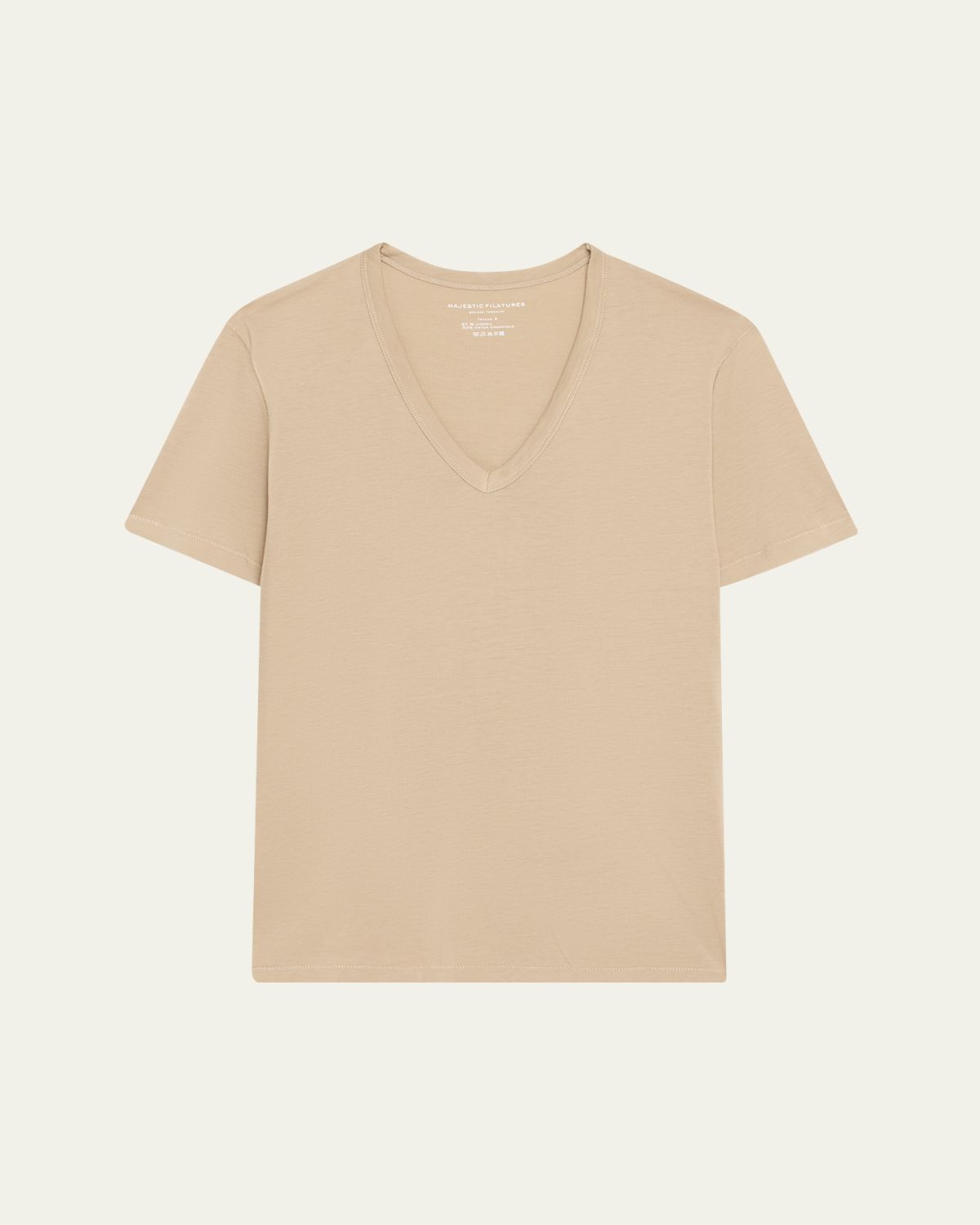 Majestic Relaxed Cotton V-Neck Tee