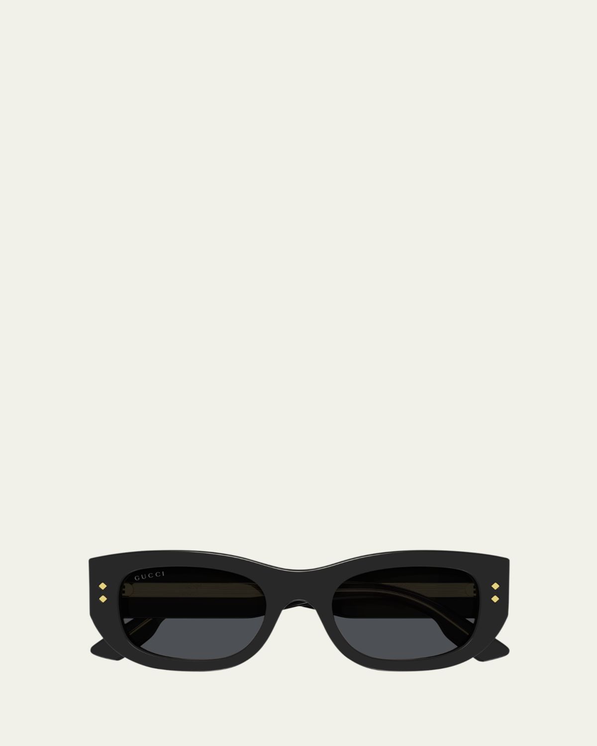 Gucci Embellished Rectangle Acetate Sunglasses