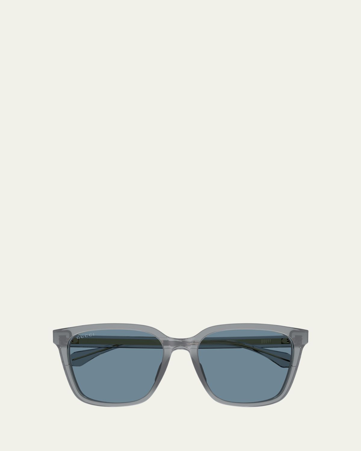 Gucci Men's Temple-Logo Square Sunglasses