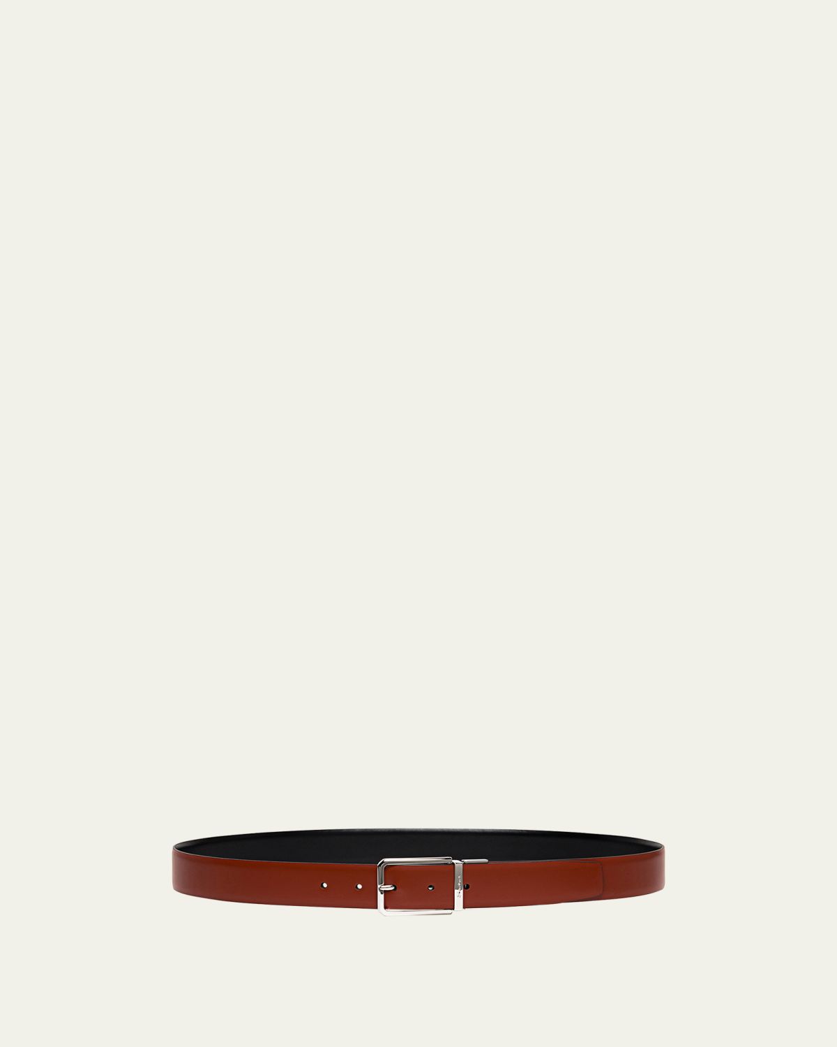 Santoni Men 's Reversible Leather Belt