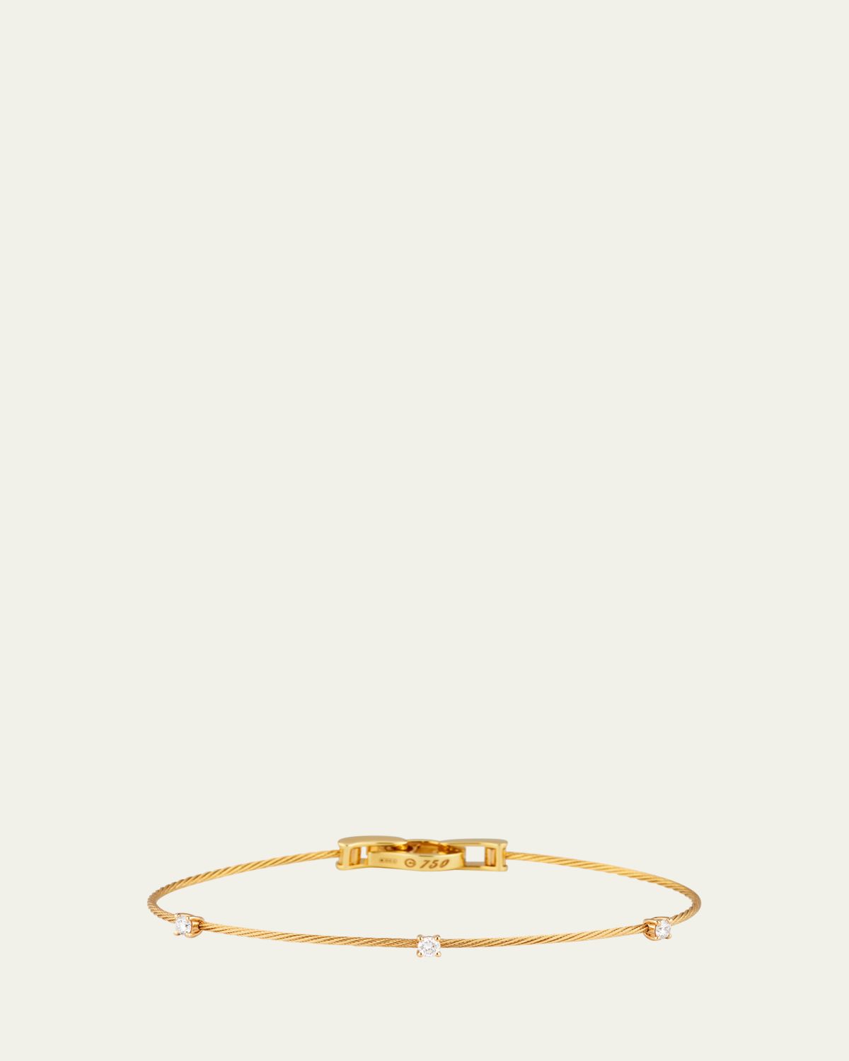 Paul Morelli Unity 18k Yellow Gold Three-Diamond Bracelet, 0.18 TCW