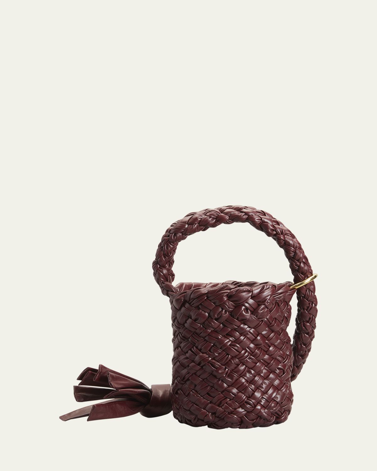 Bottega Veneta Kalimero Intrecciato Pleated Bucket Bag