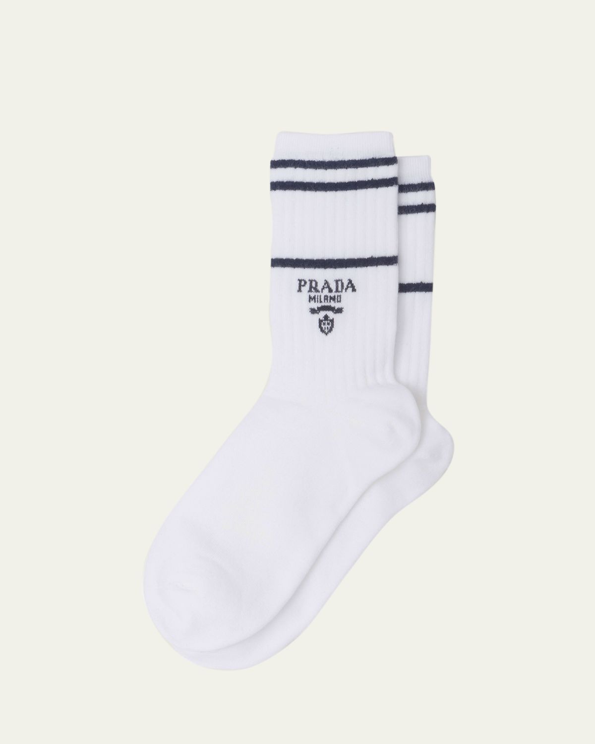 Prada Men's Logo Crew Socks