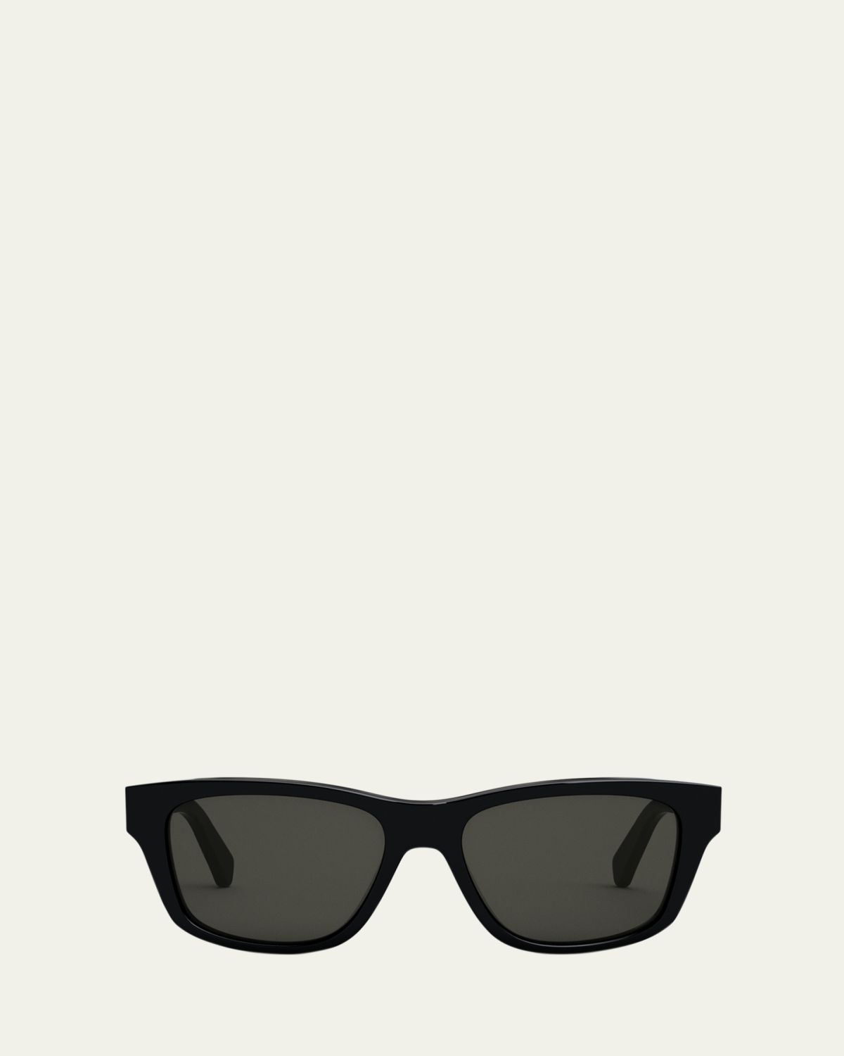 Celine Logo Monochrome Rectangle Acetate Sunglasses