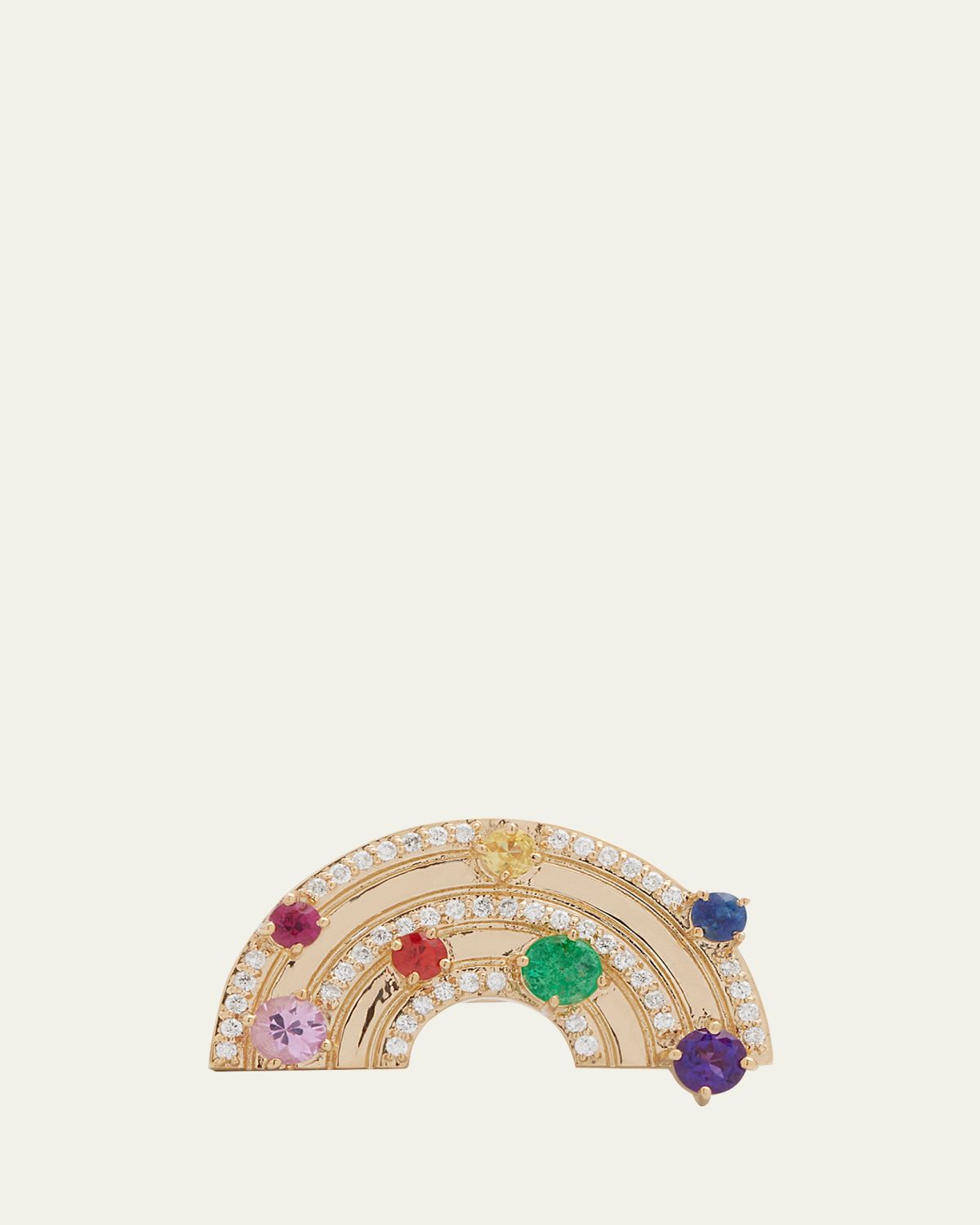 Sydney Evan 14K Rainbow Block Ring