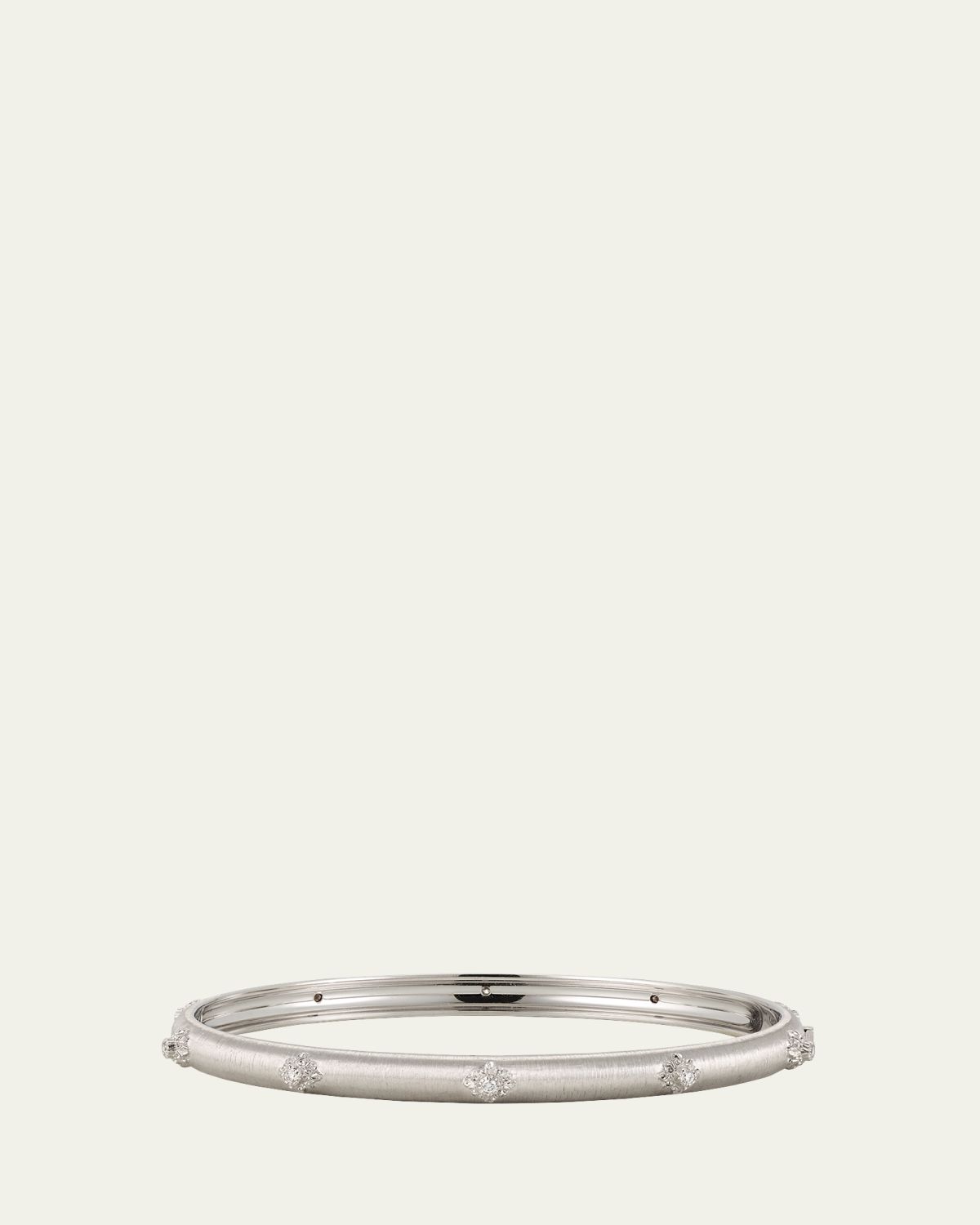 Buccellati Macri Bombé Bangle, White Gold, 5mm