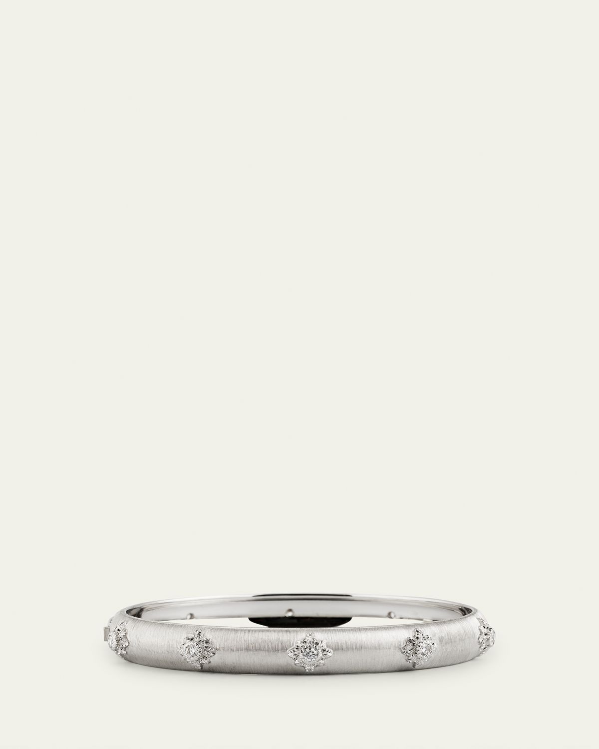 Buccellati Macri Bombé Bangle, White Gold, 8mm
