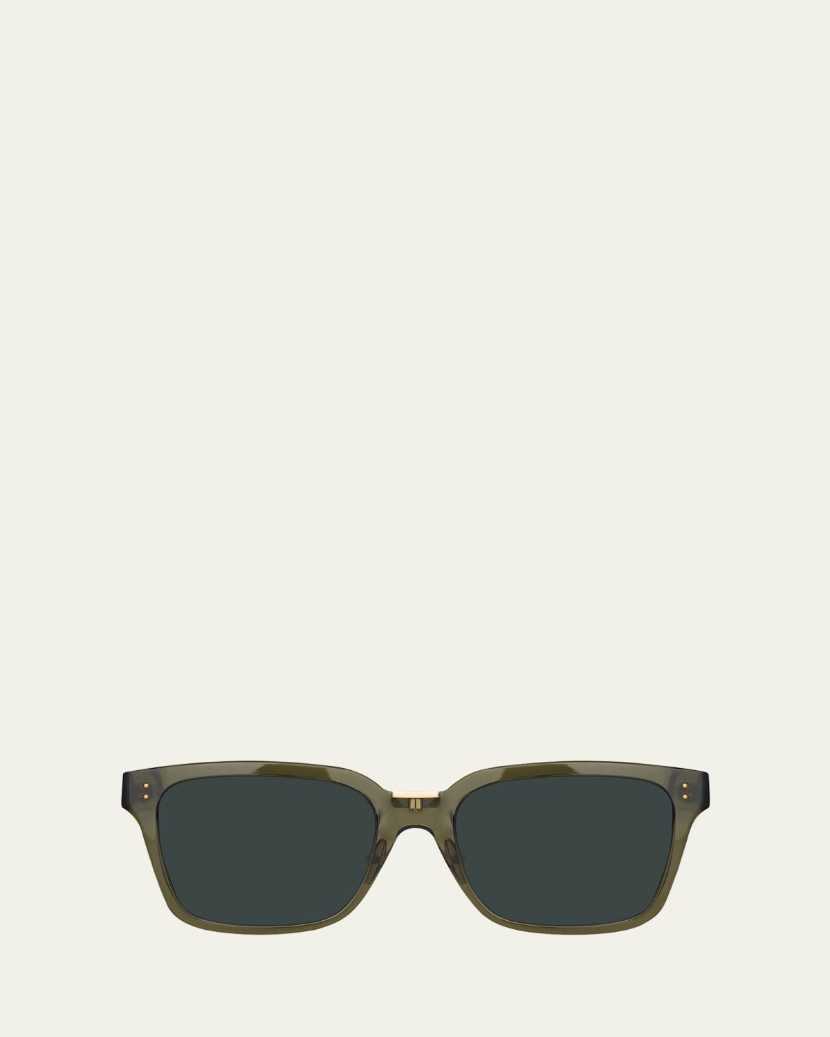 Linda Farrow Semi-Transparent Square Acetate & Nylon Sunglasses