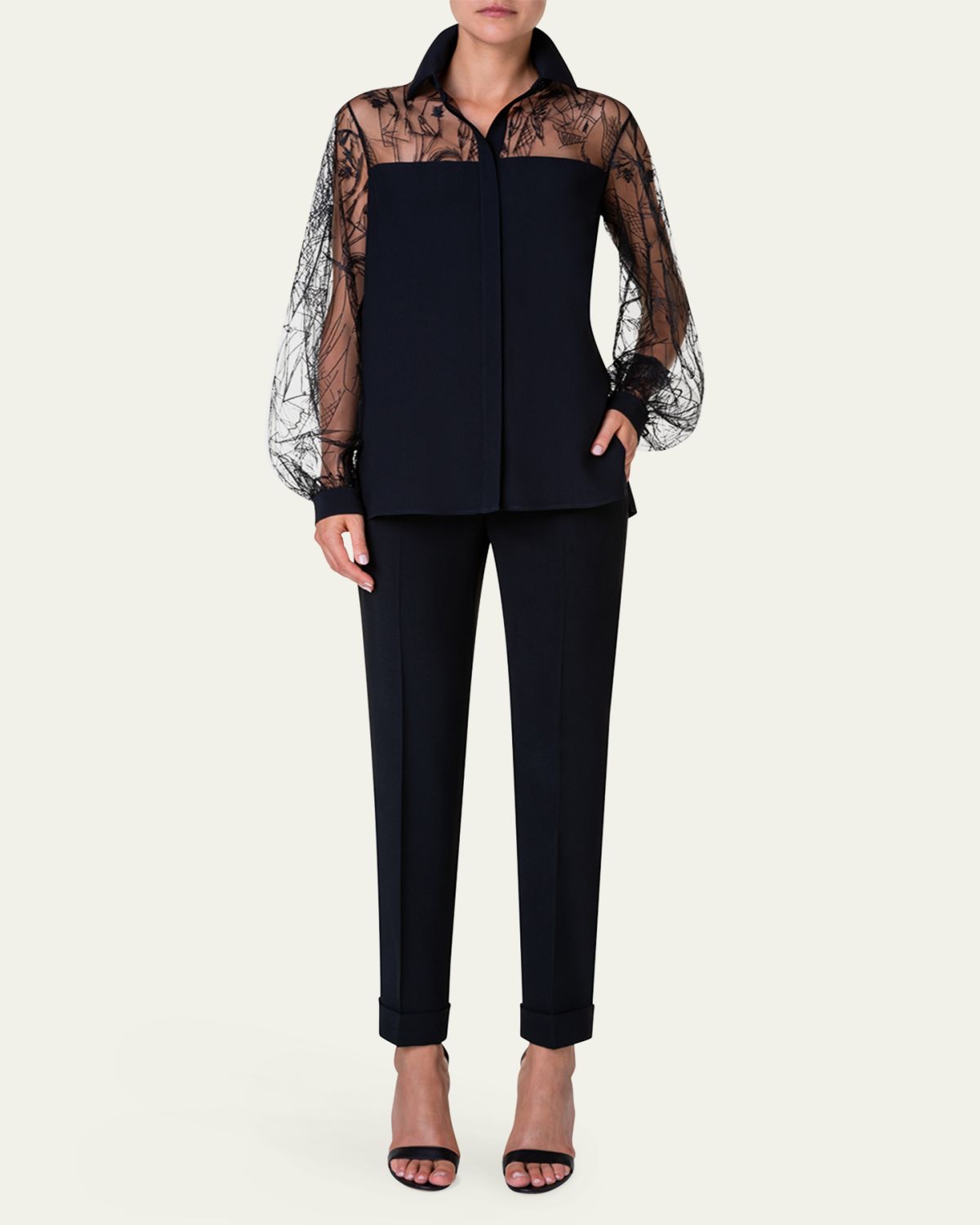 Akris Chris Pleated Straight-Leg Pants | Thumbnail 2 Akris Chris Pleated Straight-Leg Pants | Thumbnail 2