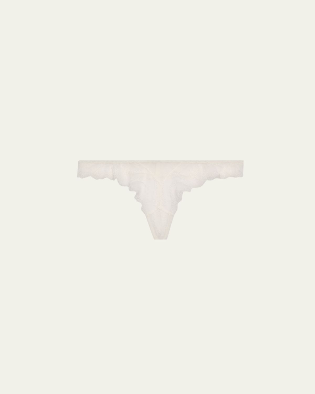 Kiki De Montparnasse Leche Moi Scalloped Lace Thong