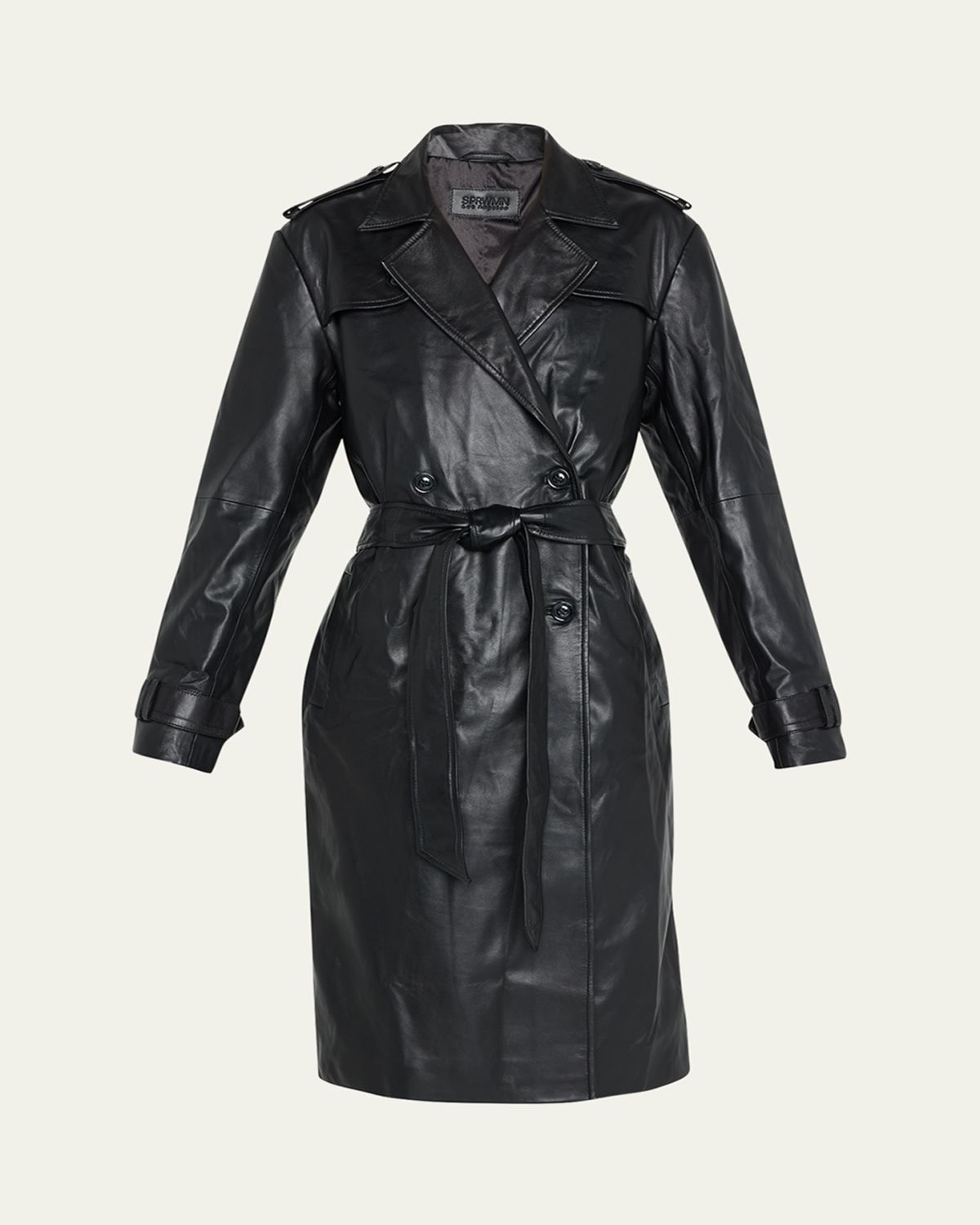 SPRWMN Leather Trench Coat