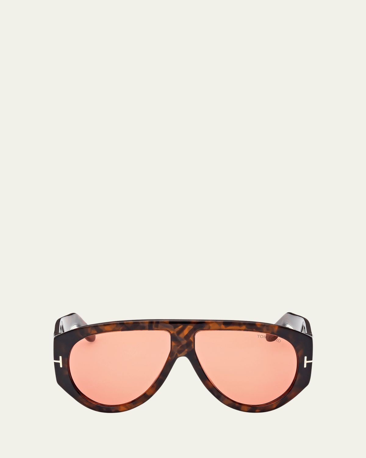 TOM FORD Bronson Havana Acetate Aviator Sunglasses