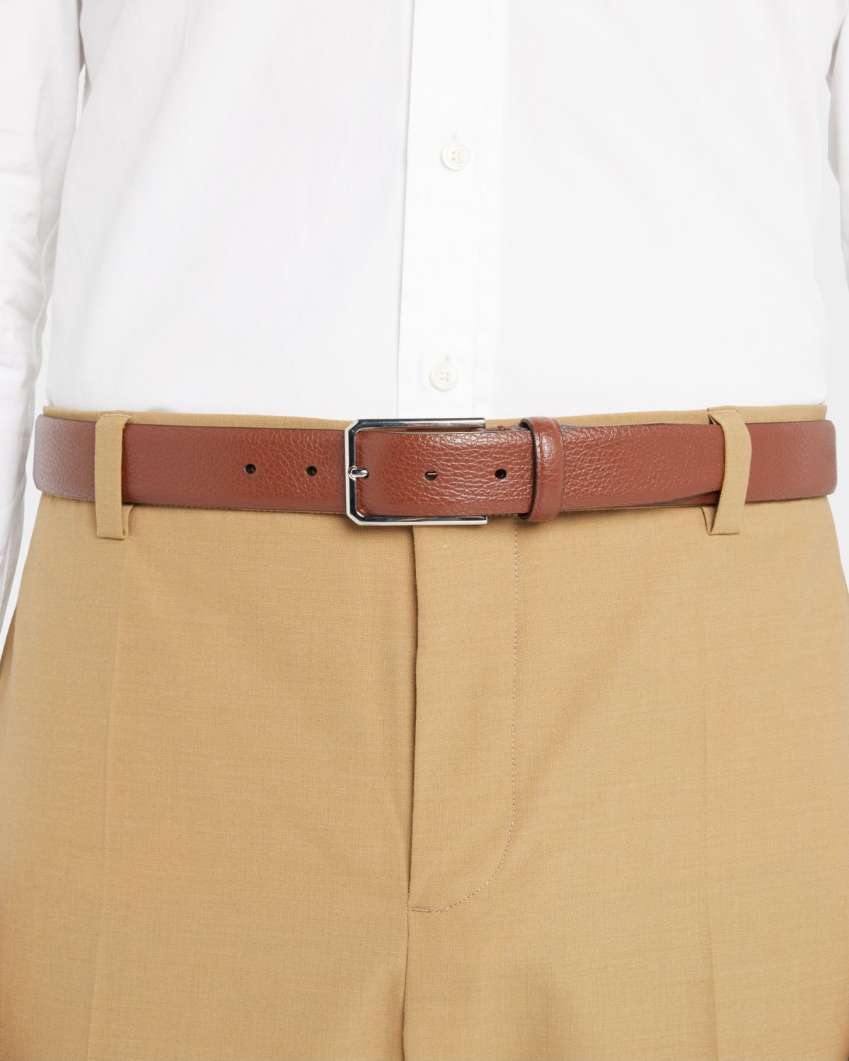 Santoni Men's Grained Leather Belt | Thumbnail 2
