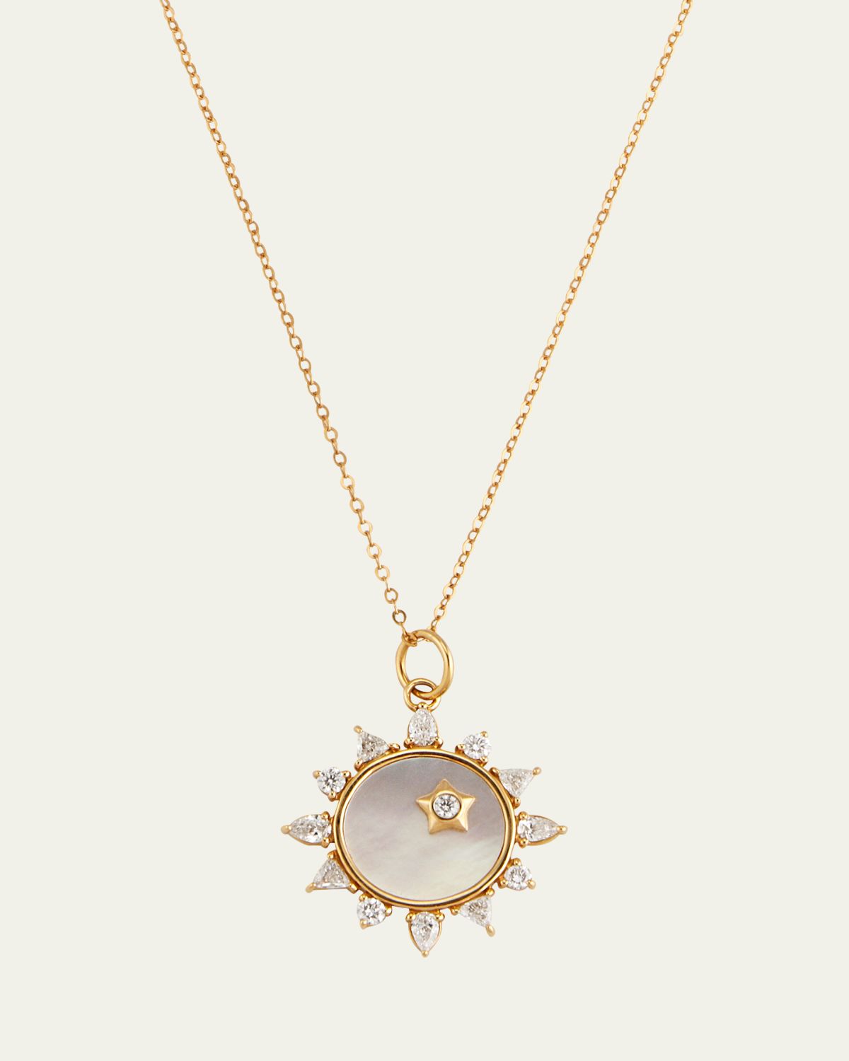 Monica Rich Kosann Mother of Pearl Diamond "Happiness" Sun Charm Necklace | Thumbnail 5 Monica Rich Kosann Mother of Pearl Diamond "Happiness" Sun Charm Necklace | Thumbnail 5
