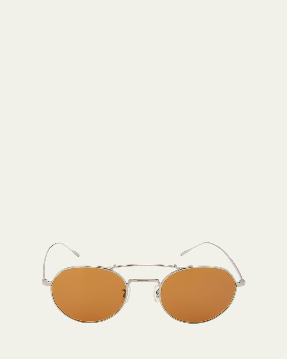 Oliver Peoples Reymont Titanium Double-Bridge Round Sunglasses