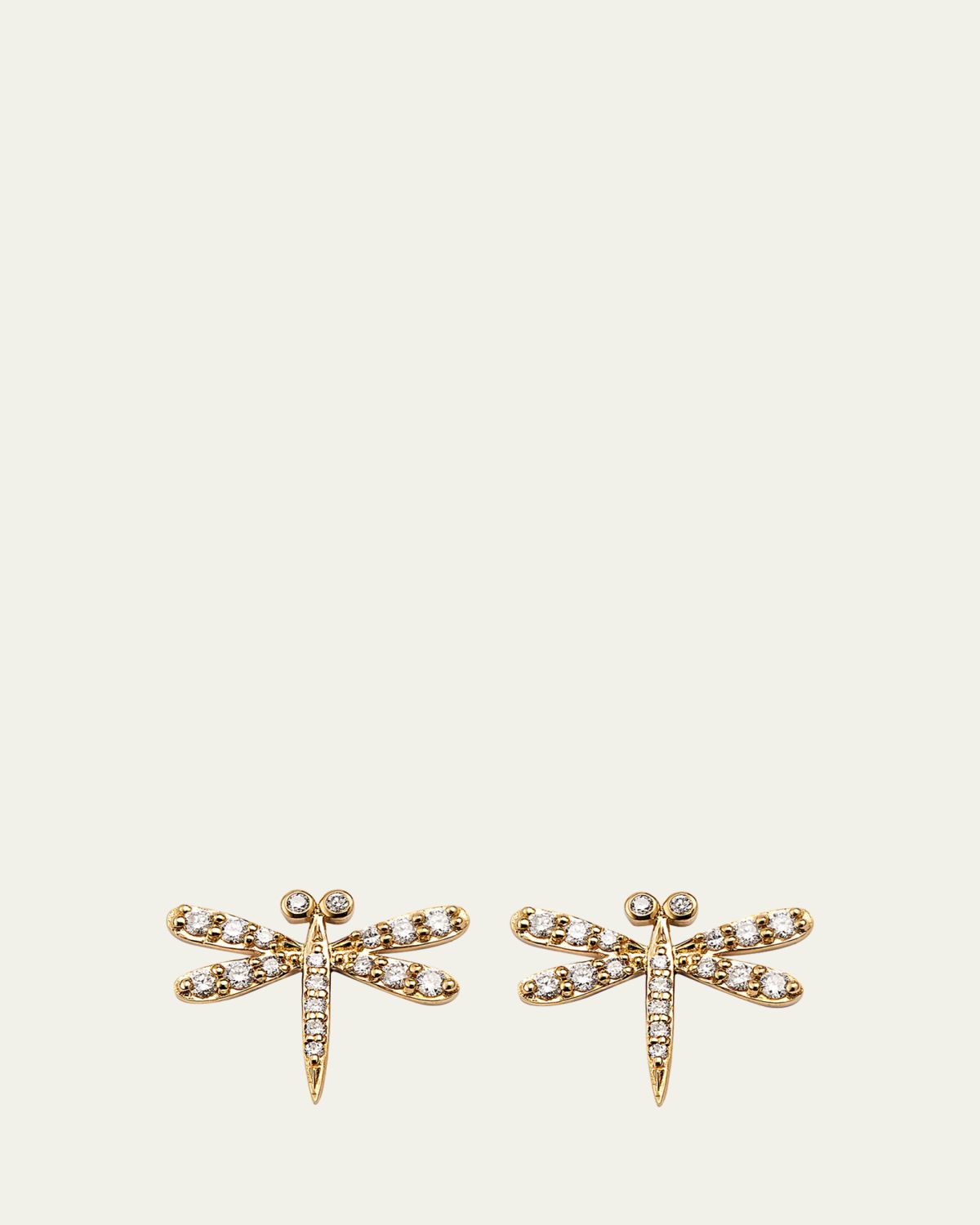 Sydney Evan 14K Diamond Dragonfly Stud Earring, Single