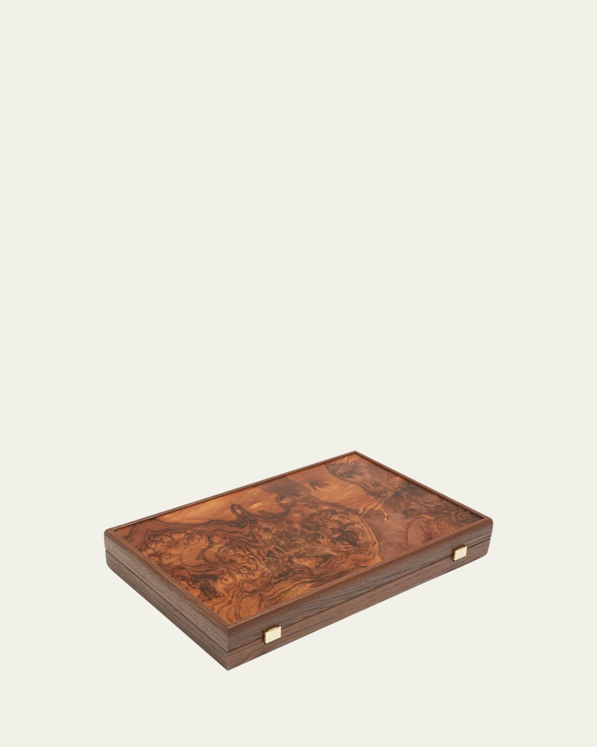 MANOPOULOS Walnut Backgammon Set With Side Racks