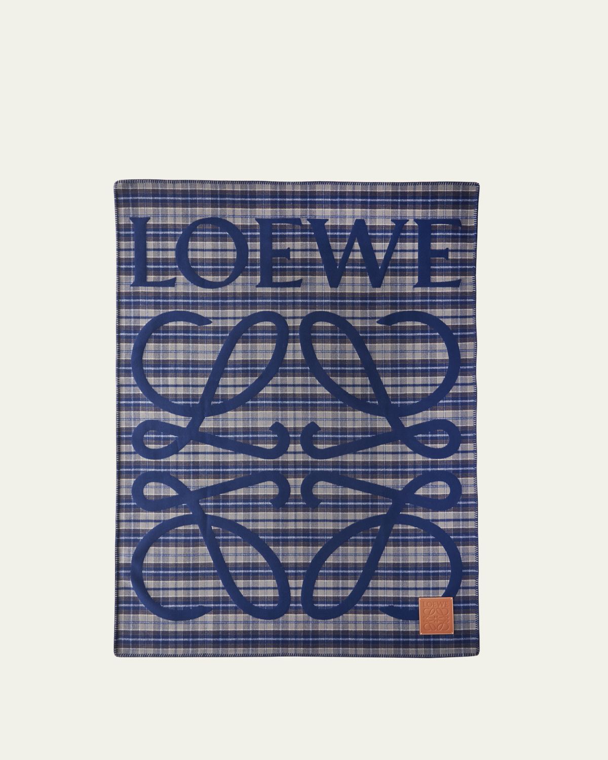 Loewe Logo Check Cashmere Blanket