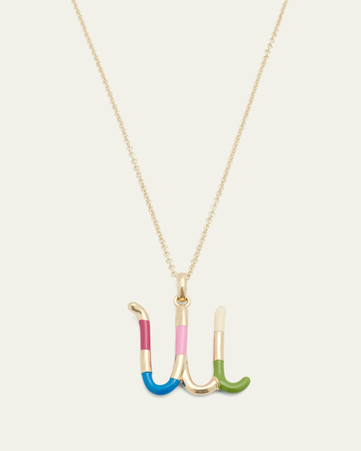 Bea Bongiasca Enamel Letter Necklace