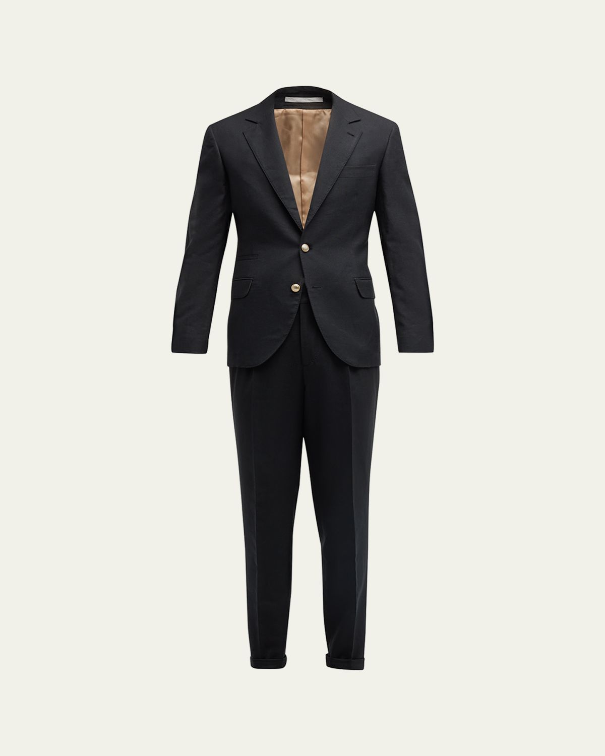 Brunello Cucinelli Men's Linen-Wool Solid Suit