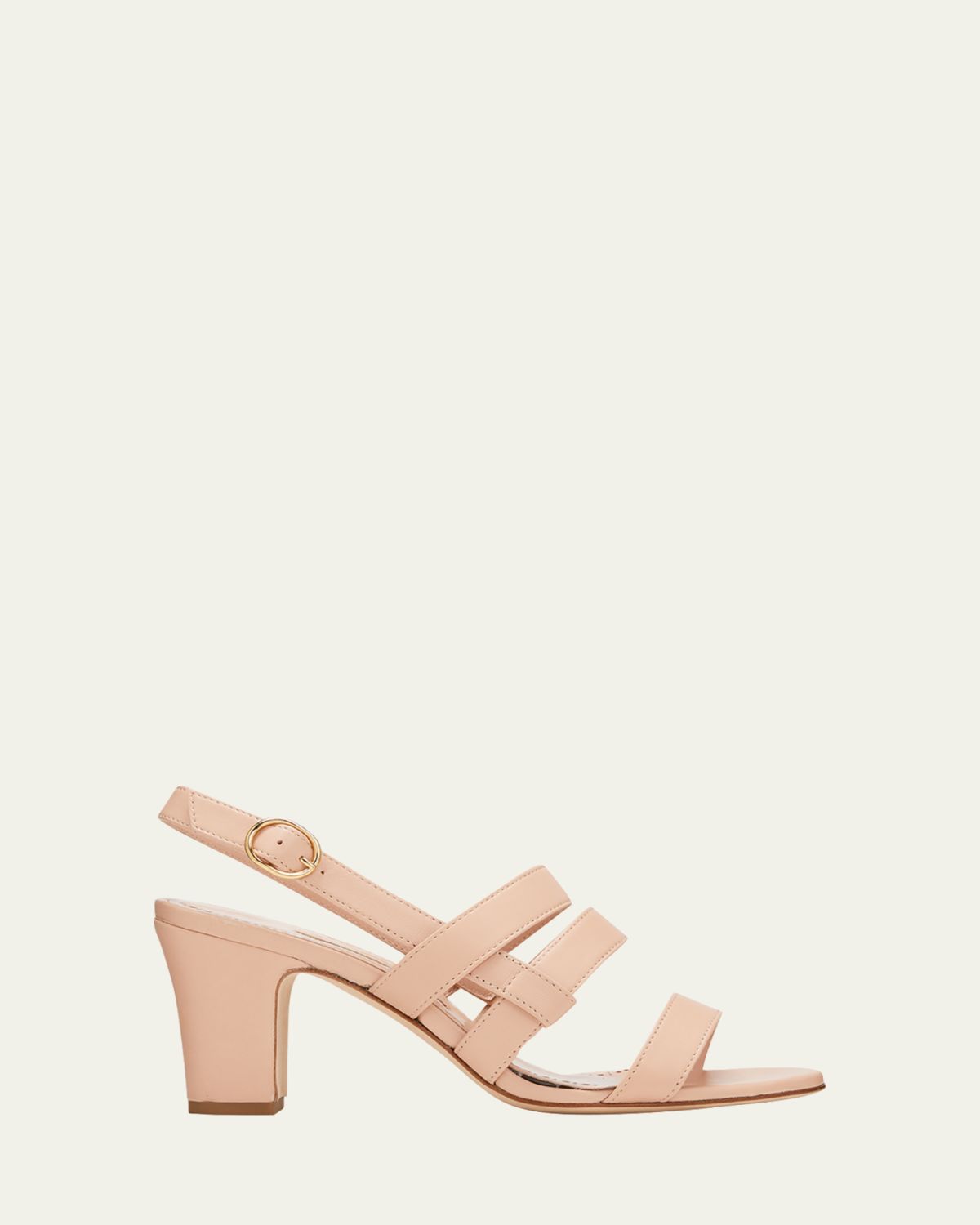 Manolo Blahnik Memaarhi Leather Slingback Sandals
