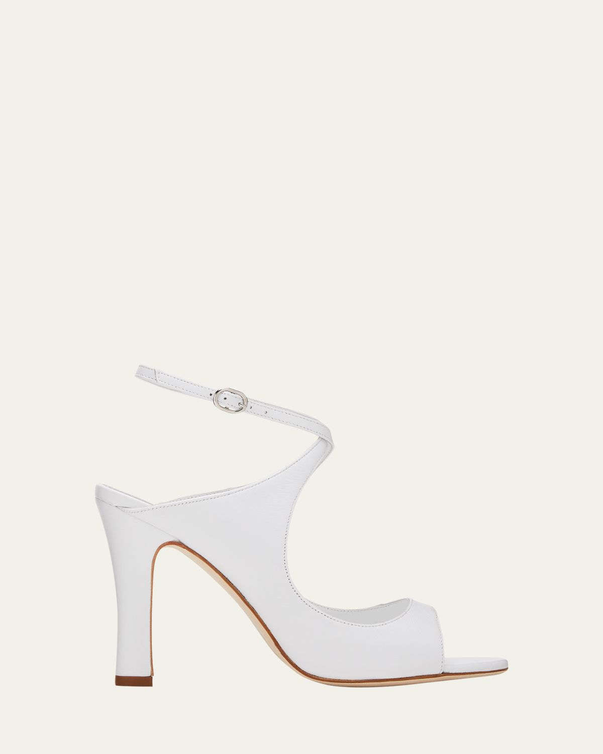 Manolo Blahnik Ard Lambskin Ankle-Strap Sandals