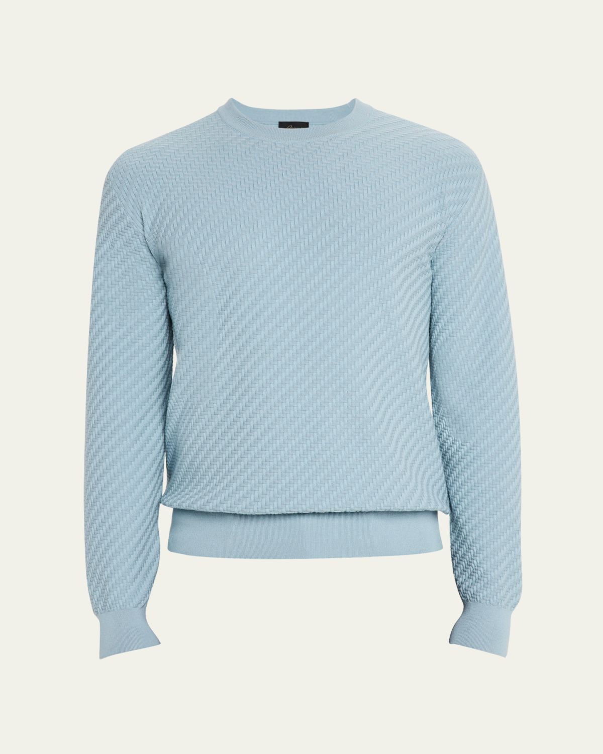 Brioni Men's Basketweave Crew Sweater | Thumbnail 6