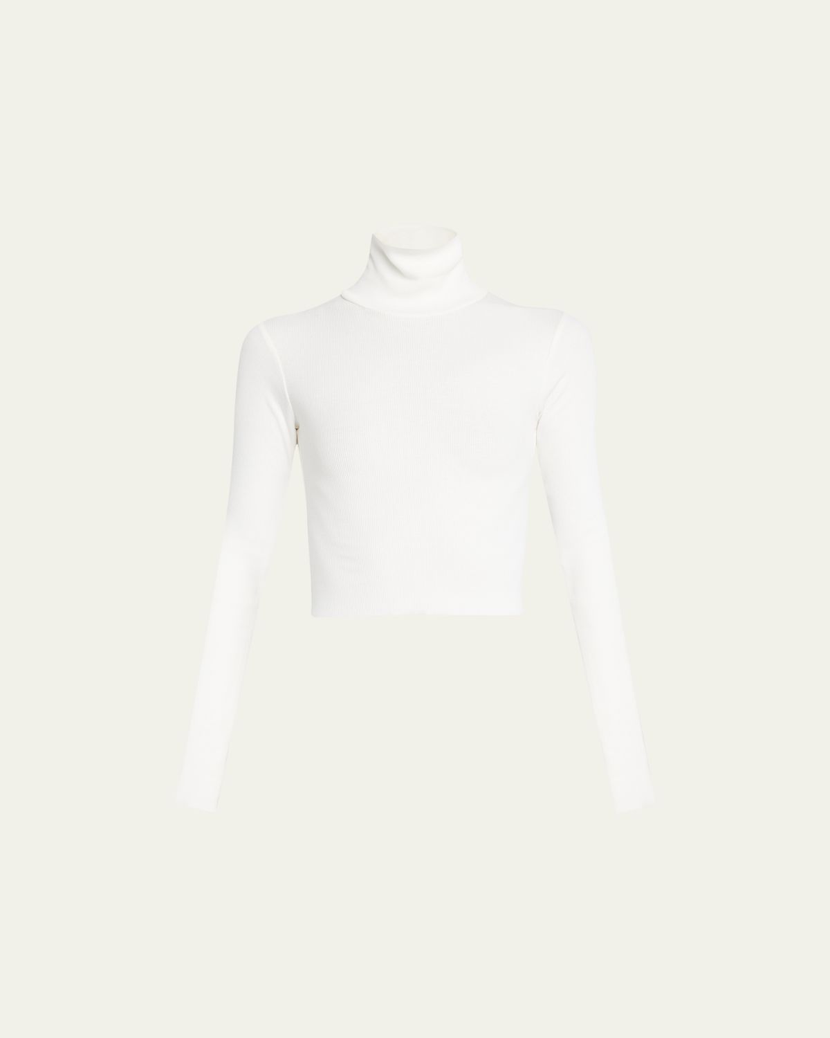 Eterne Cropped Fitted Turtleneck Top