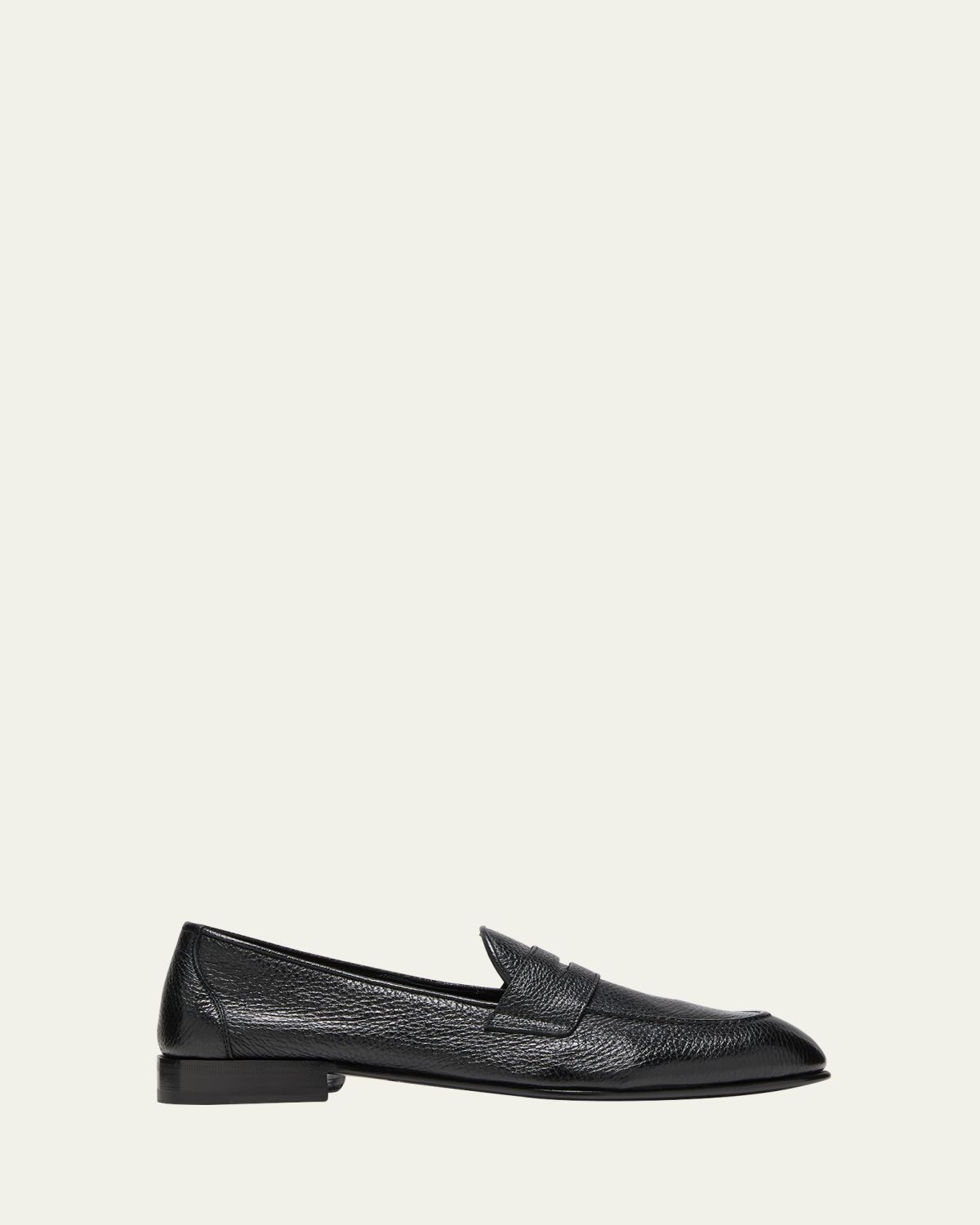 Brioni Men's Appia Deerskin Penny Loafers | Thumbnail 4