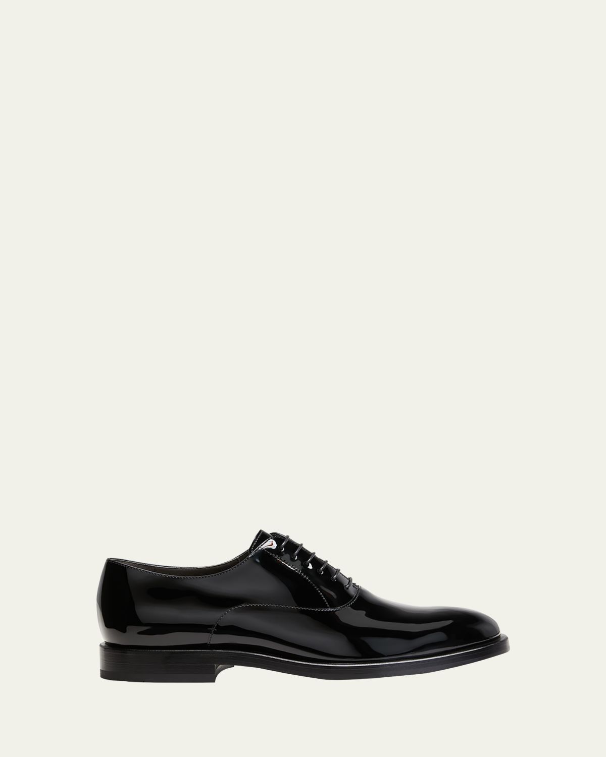 Brunello Cucinelli Men's Patent Leather Tuxedo Oxford Shoes | Thumbnail 4