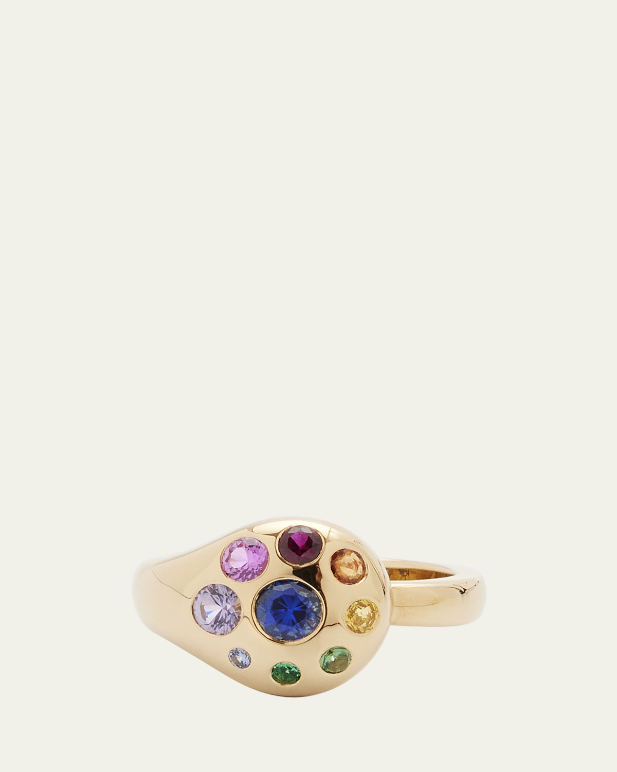Brent Neale 18k Yellow Gold Rainbow Petal Ring