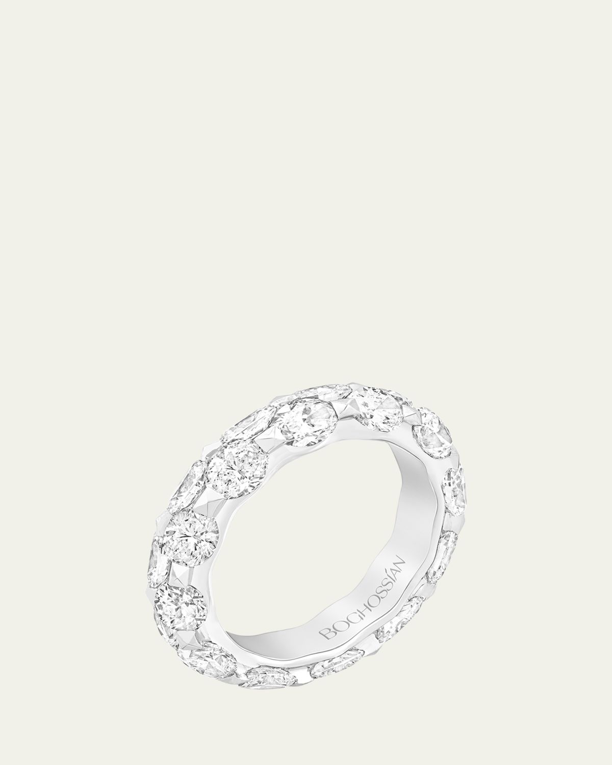 Boghossian White Gold Ring with Diamonds